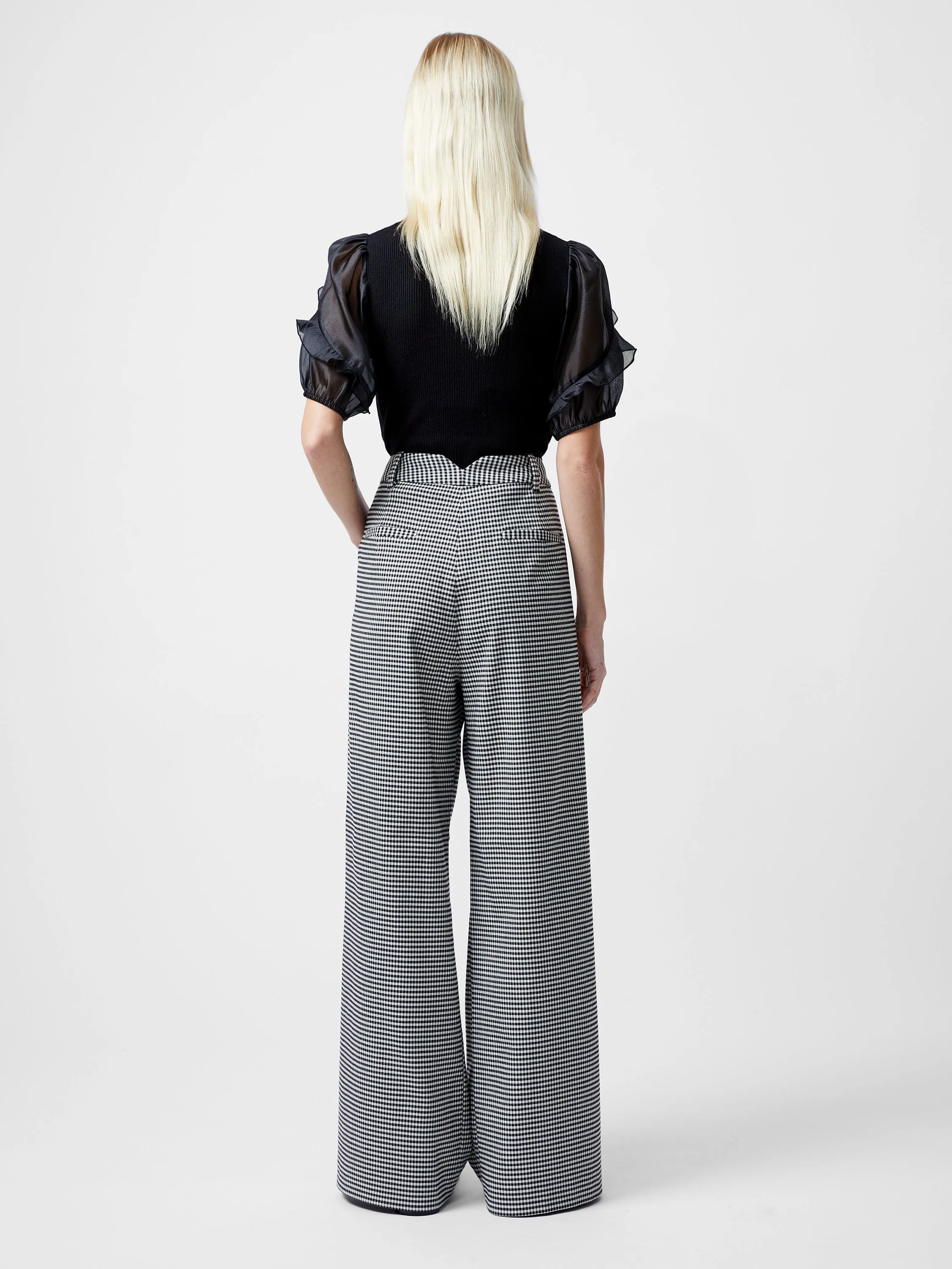 Holden Houndstooth Wide Leg Trousers