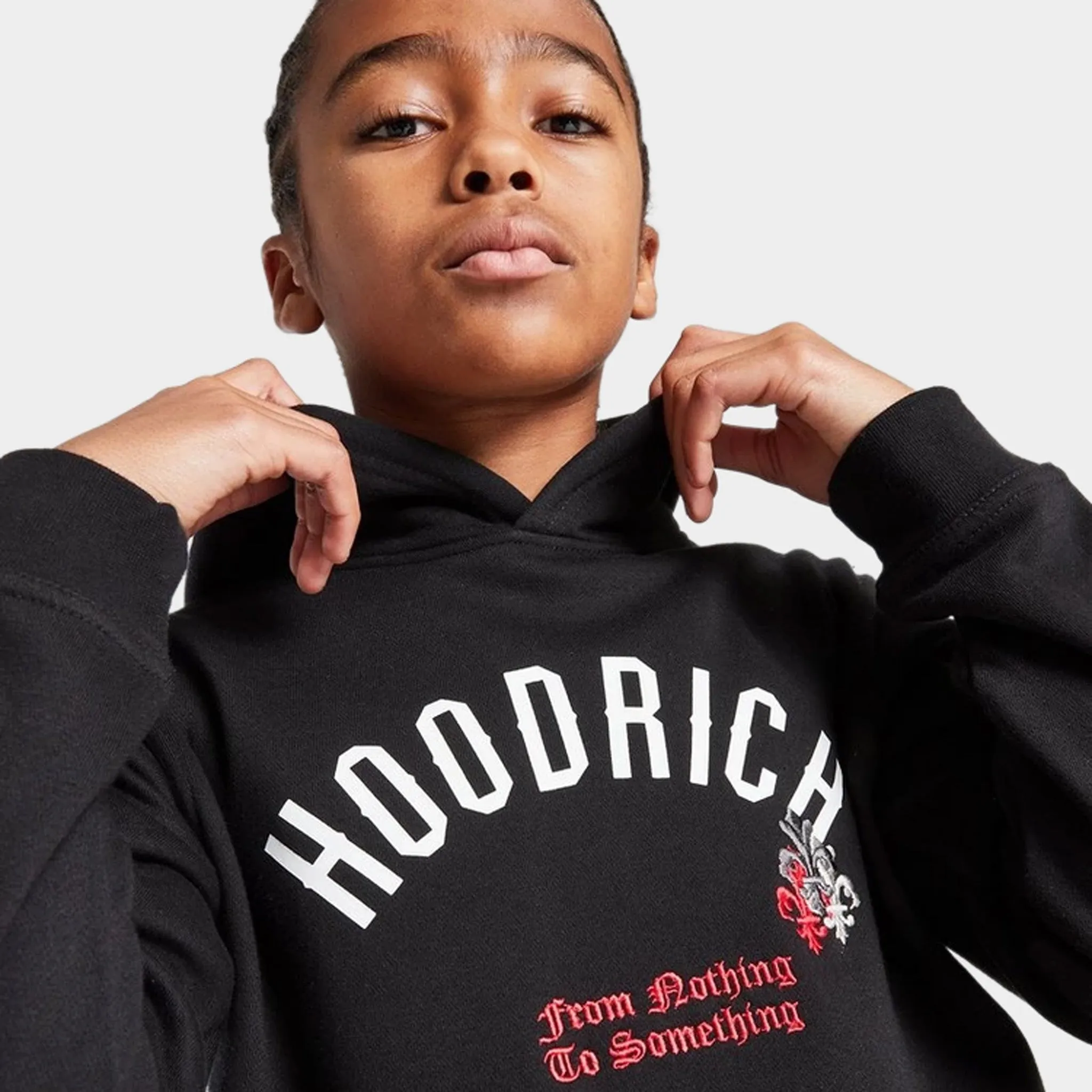 Hoodrich Junior Boys' Shadow Hoodie Black / White - Lychee