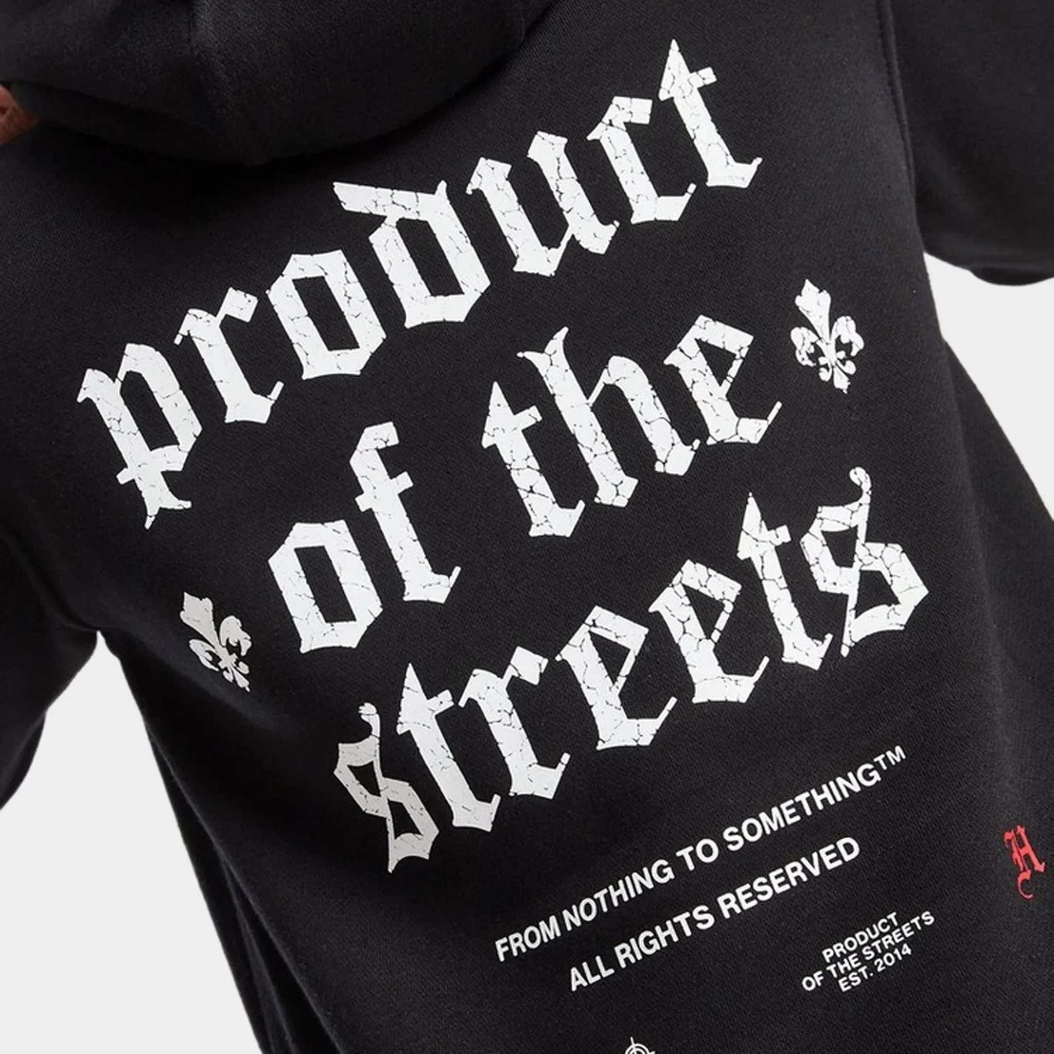 Hoodrich Junior Boys' Shadow Hoodie Black / White - Lychee