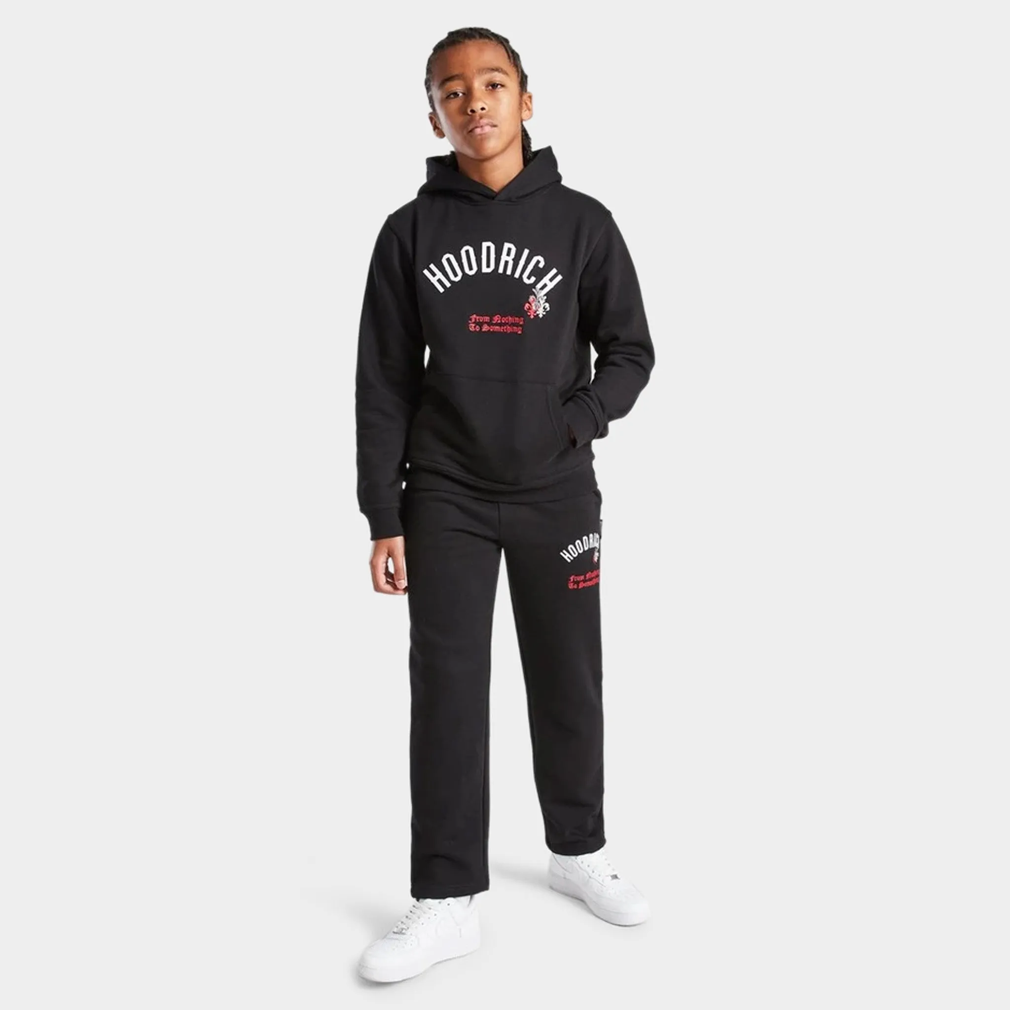 Hoodrich Junior Boys' Shadow Hoodie Black / White - Lychee