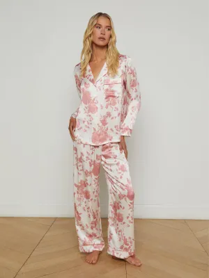 Inez Silk Long Pajama Set