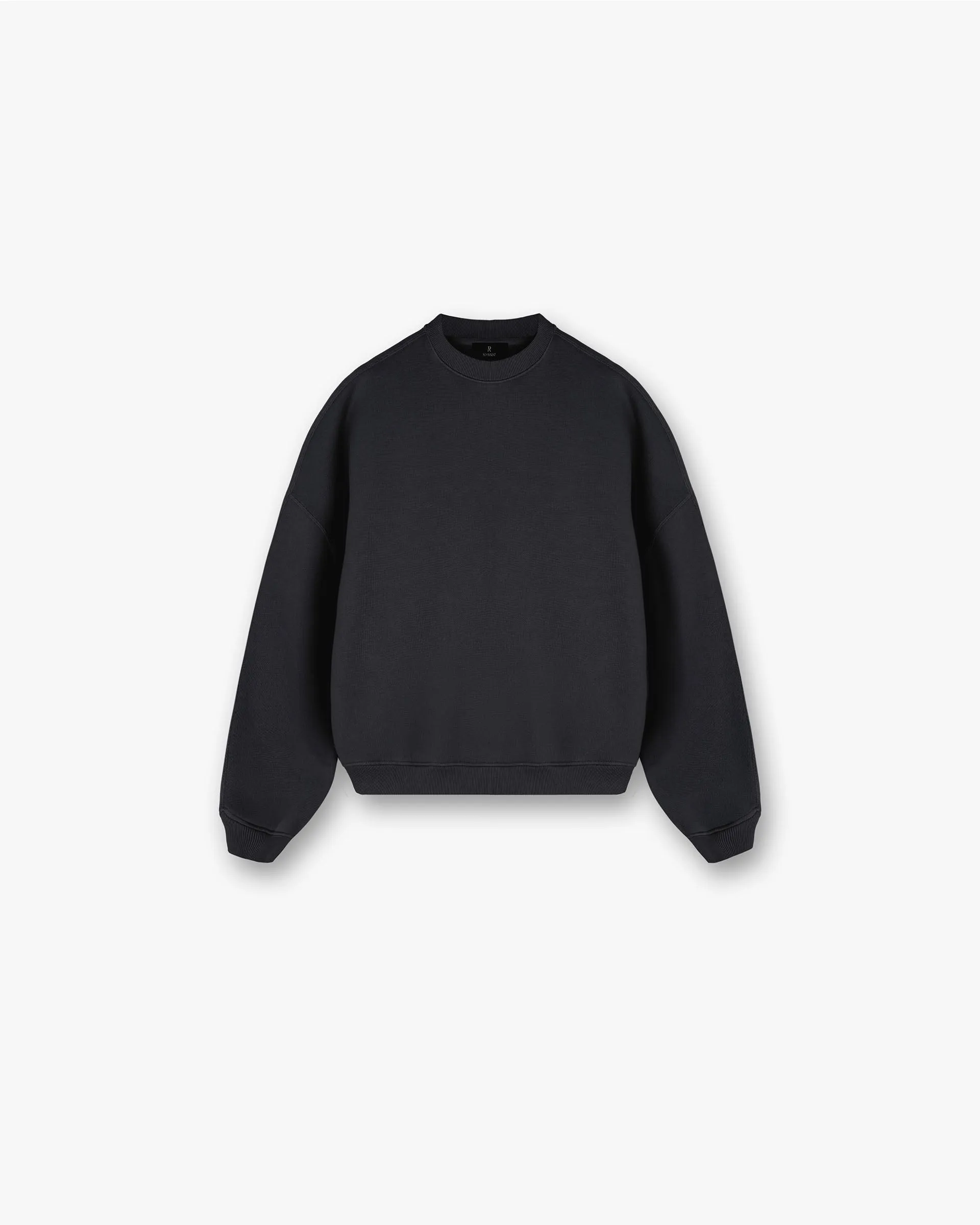 Initial V Notch Sweater - Washed Black