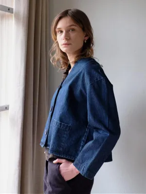Irma Women's Relaxed Cotton Blouse | Denim