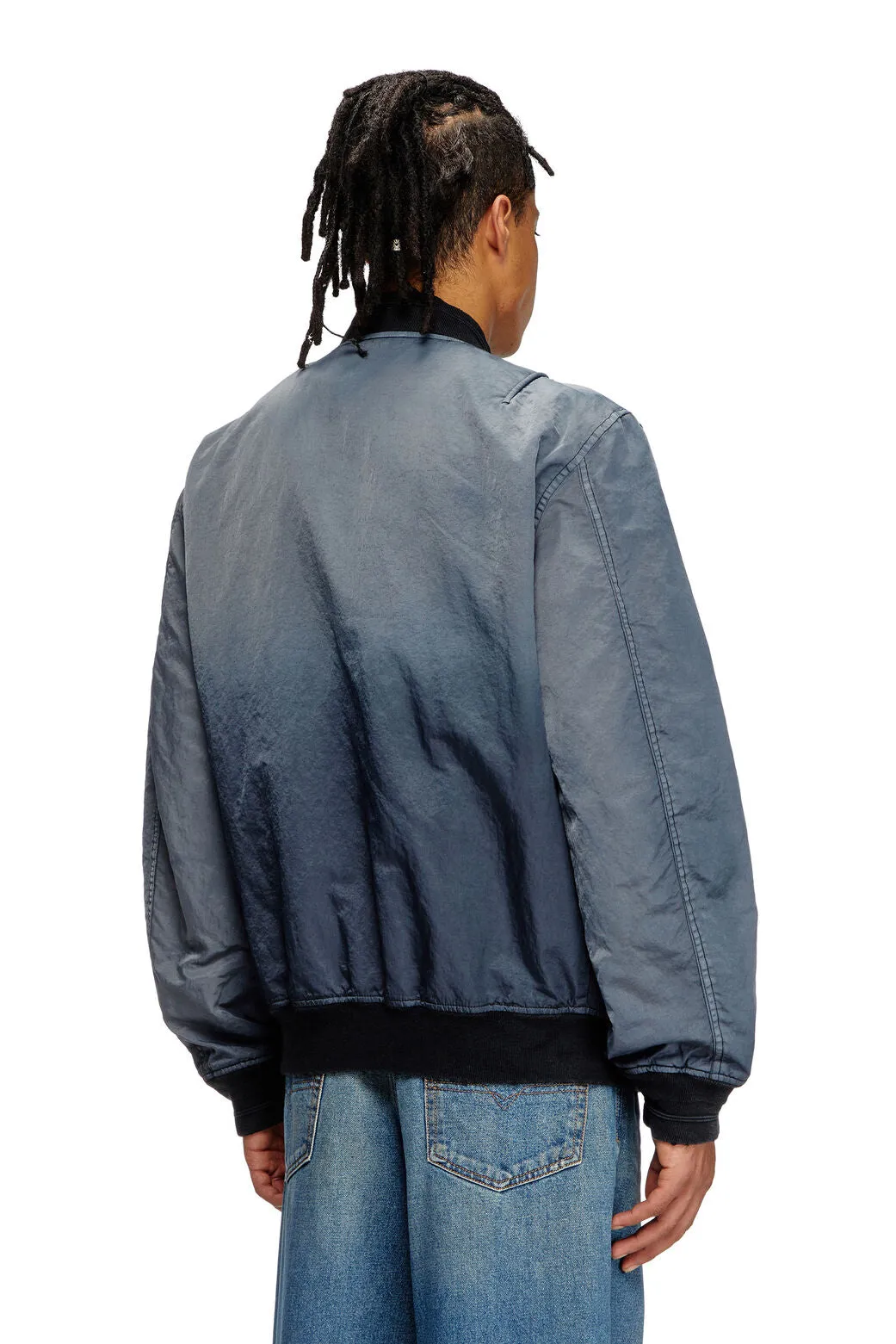 J-Kepes Grey Dégradé padded bomber jacket Dark grey
