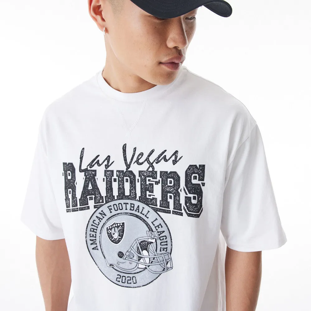 Las Vegas Raiders NFL Helmet White T-Shirt