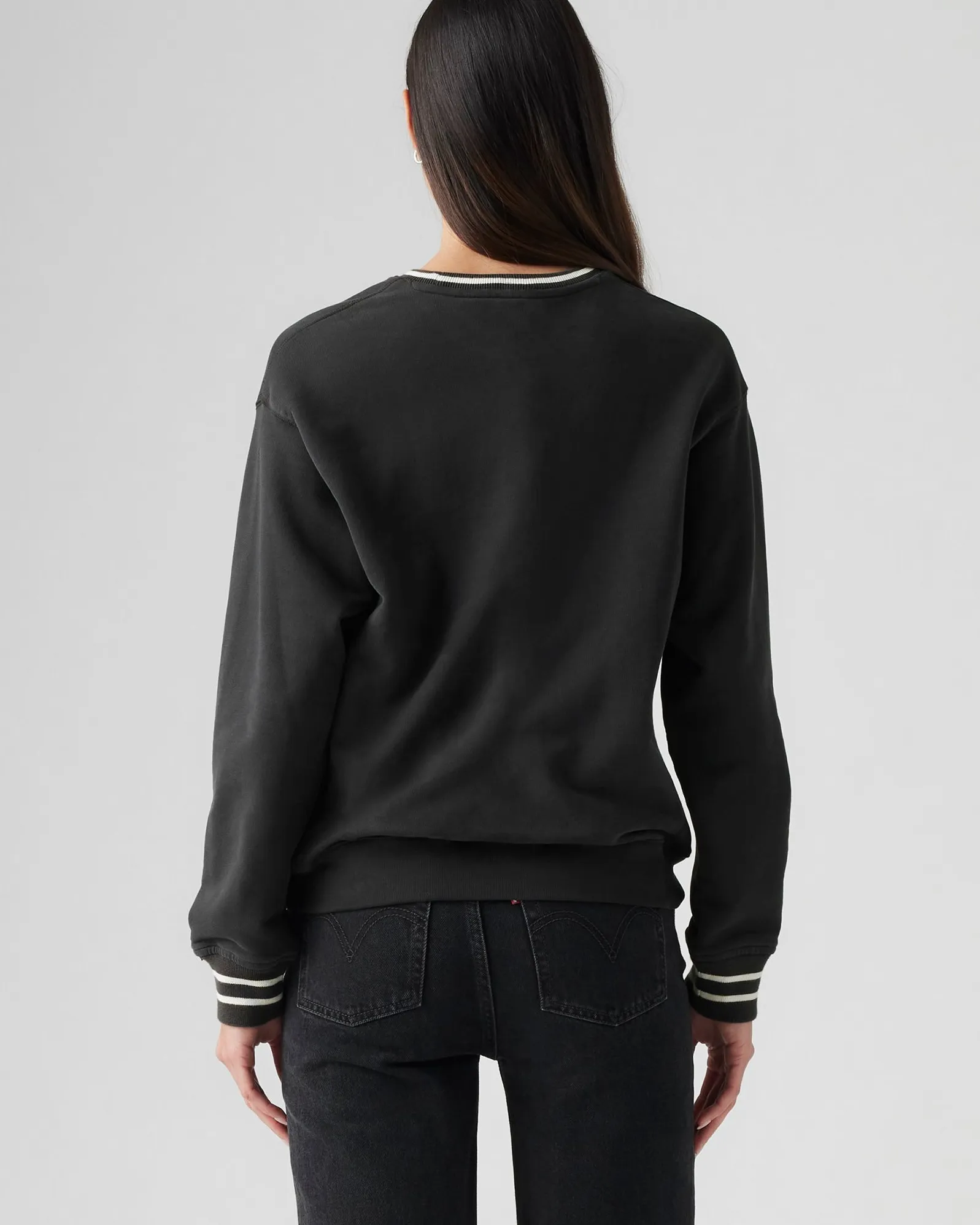 Levi's® Womens GL Heritage Sport Crew Sweat - Archival Script / Pirate Black