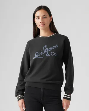 Levi's® Womens GL Heritage Sport Crew Sweat - Archival Script / Pirate Black