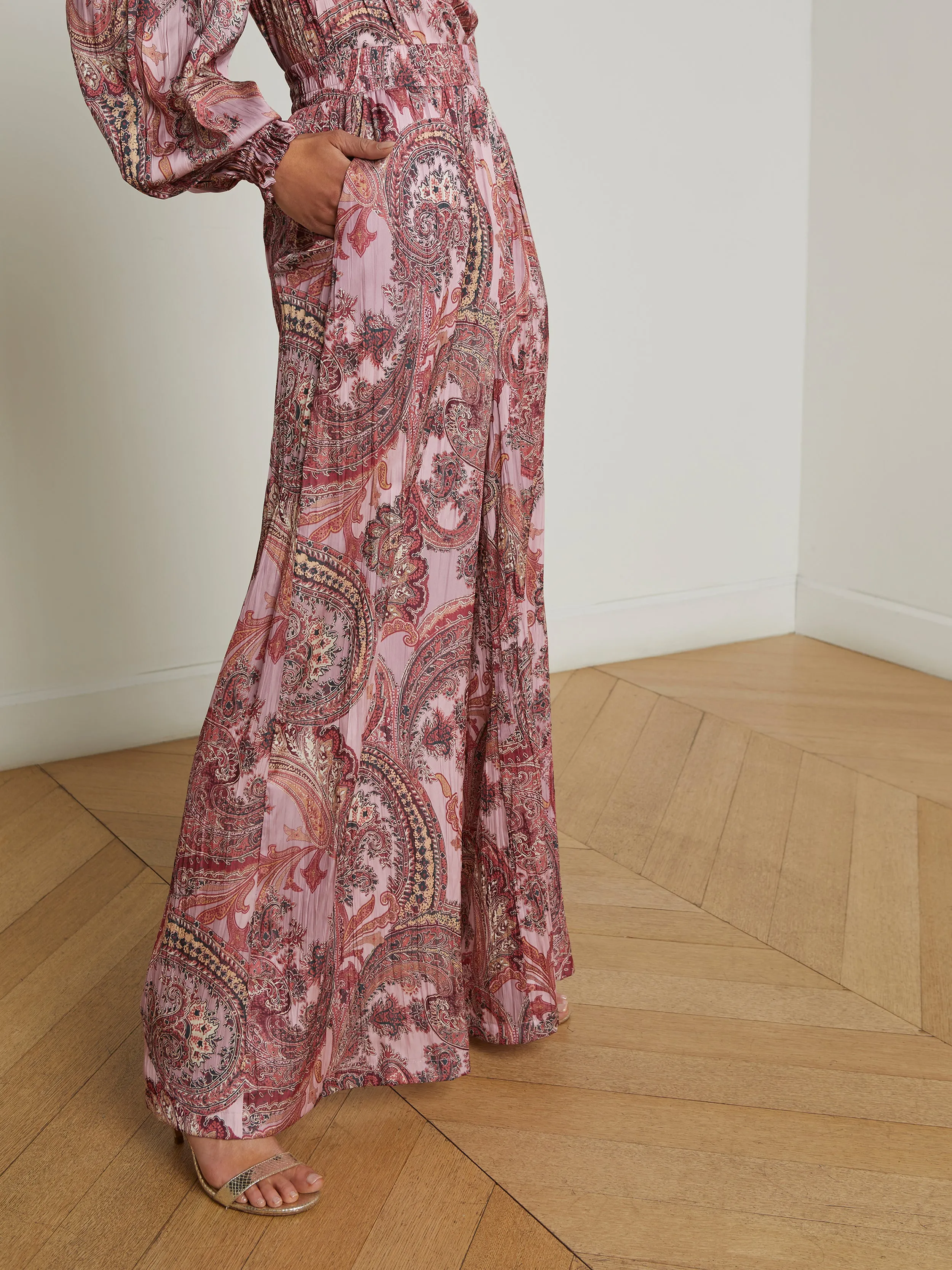 Lillian Satin Wide-Leg Pant