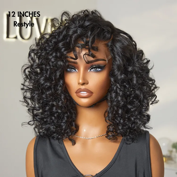 Luvme Hair Mature Bouncy Left C Part Loose Wave Glueless Minimalist HD Lace Wig Pre Cut Lace