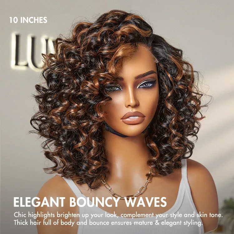 Luvme Hair Mature Bouncy Left C Part Loose Wave Glueless Minimalist HD Lace Wig Pre Cut Lace