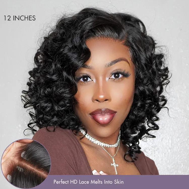 Luvme Hair Mature Bouncy Left C Part Loose Wave Glueless Minimalist HD Lace Wig Pre Cut Lace