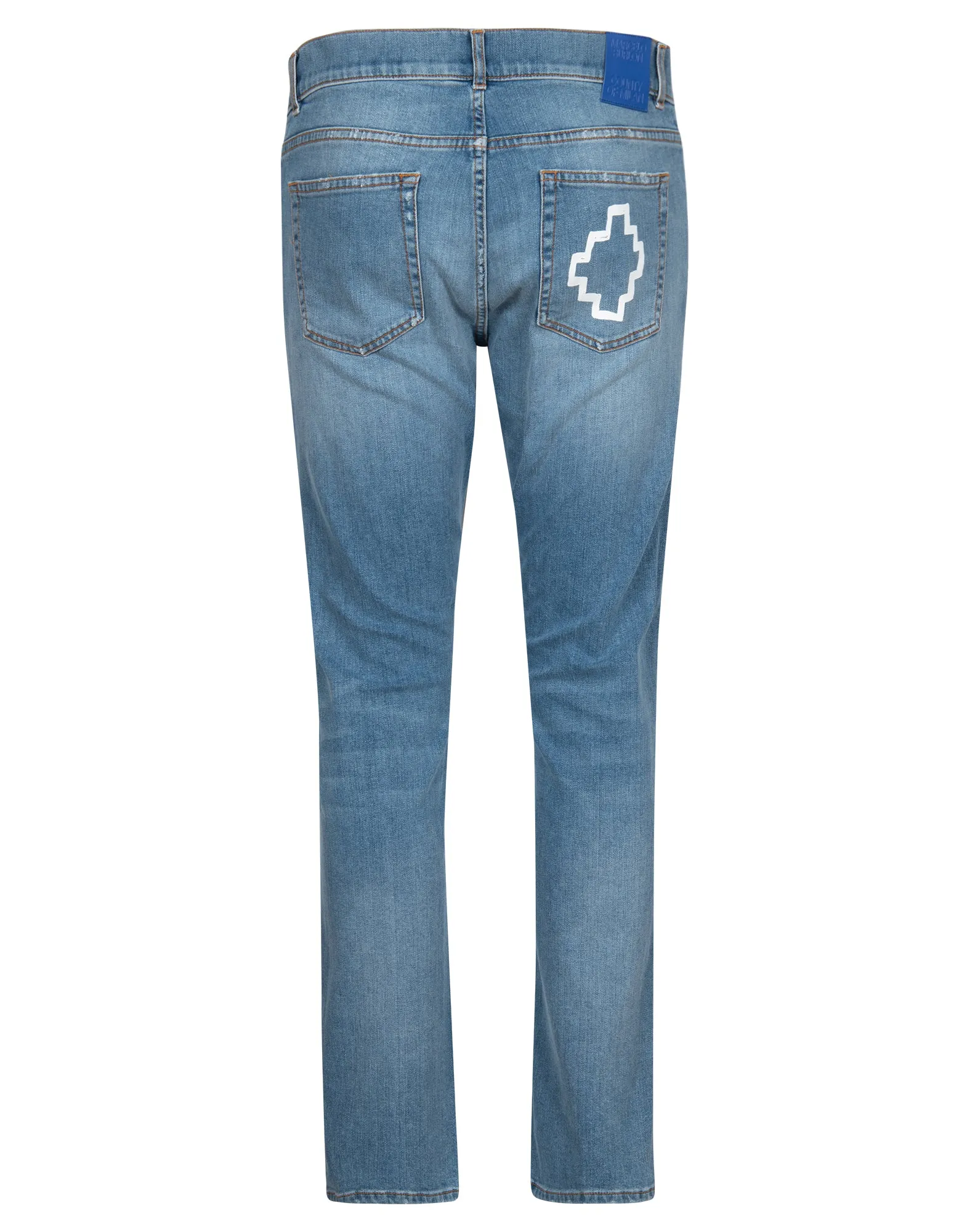Marcelo Burlon County Of Milan Back Logo Print Straight Leg Jeans