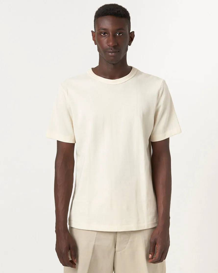 Merz b. Schwanen Good Originals 214PK Relaxed Fit 7.2oz Loopwheeled Pique Tee - Nature