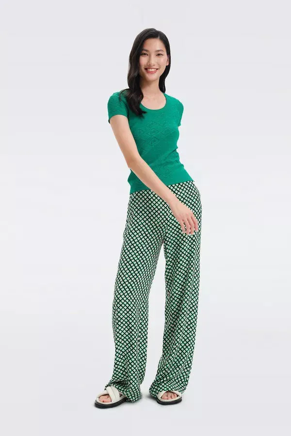 Montreal Pants in Tiny Painted Cube Indian Green