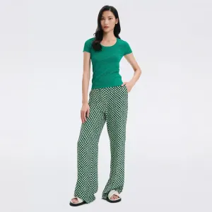 Montreal Pants in Tiny Painted Cube Indian Green