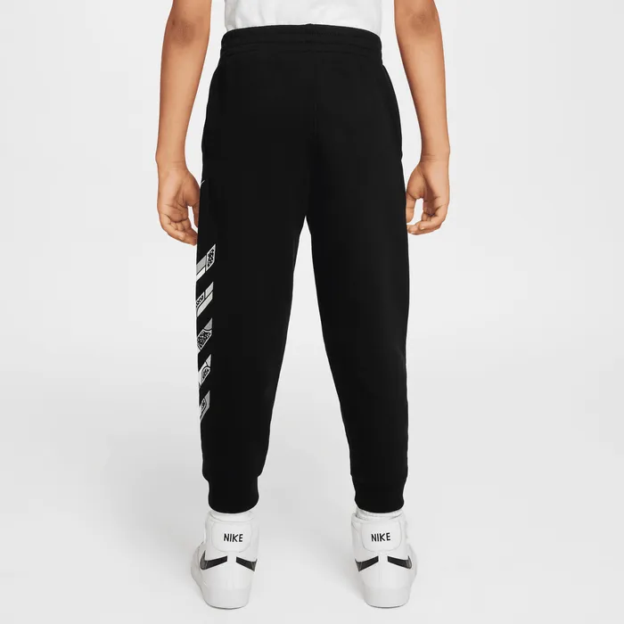 NIKE KID'S OUTSIDE THE LINE FRENCH TERRY BLACK TRACKPANT
