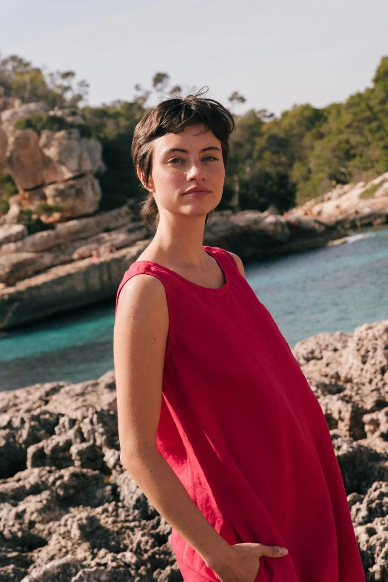 Norah Women's Linen Loose Dress | Multiple Colours