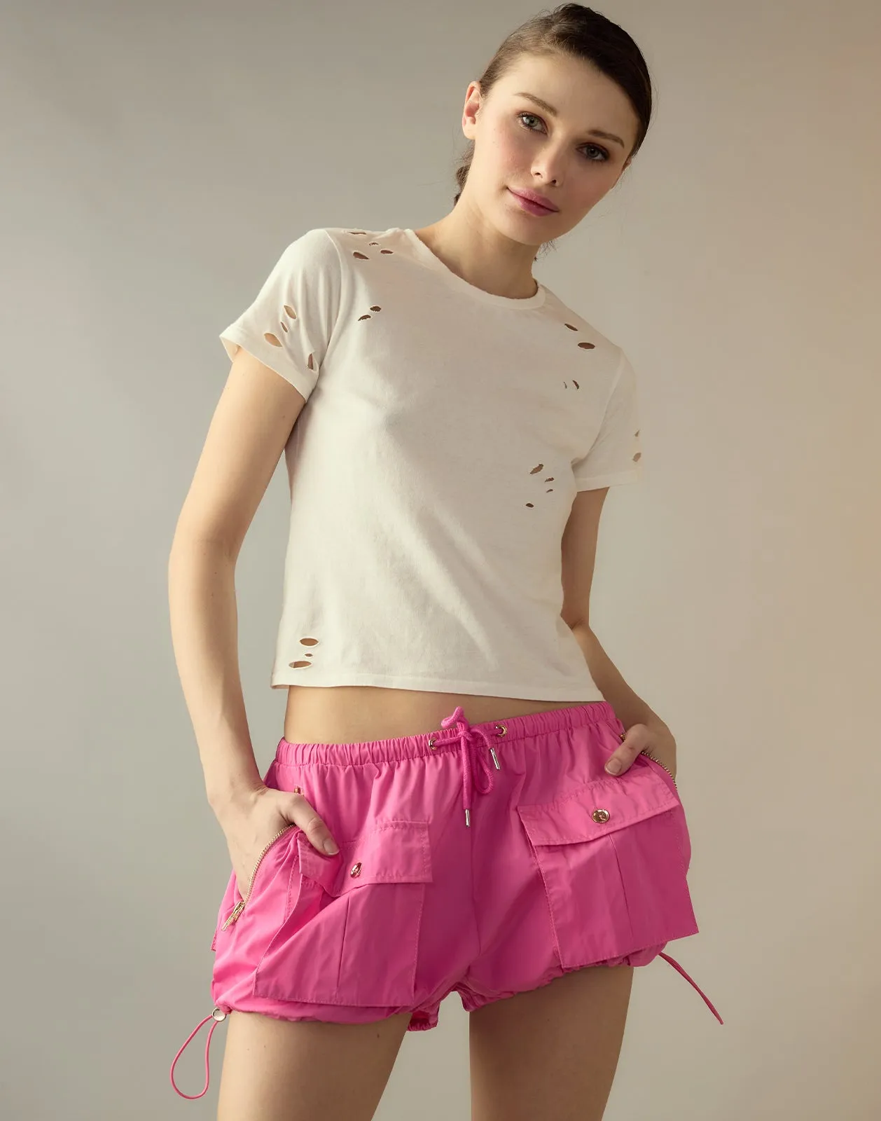 Nylon Cargo Shorts