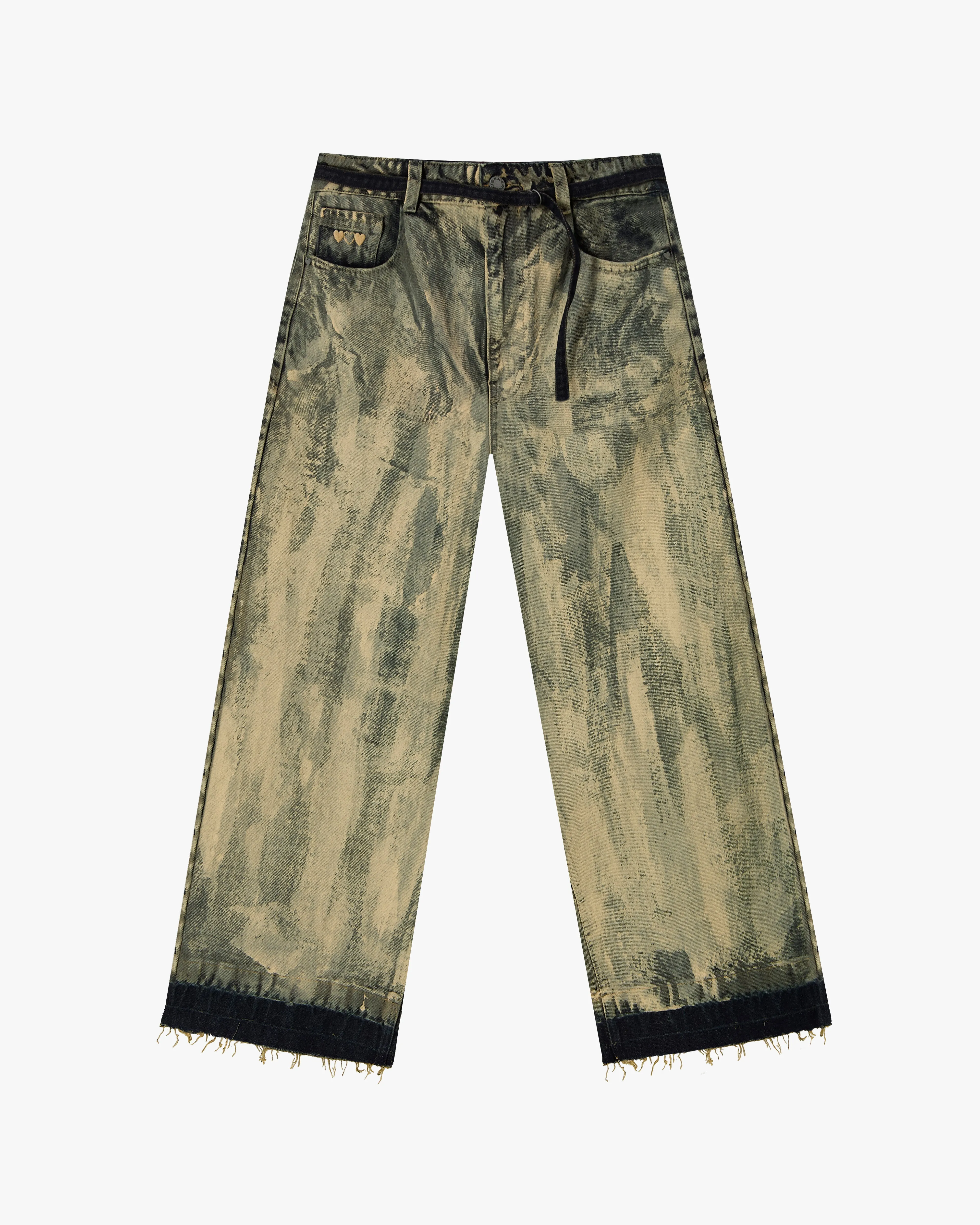 Old Baggy Denim Pants Painted
