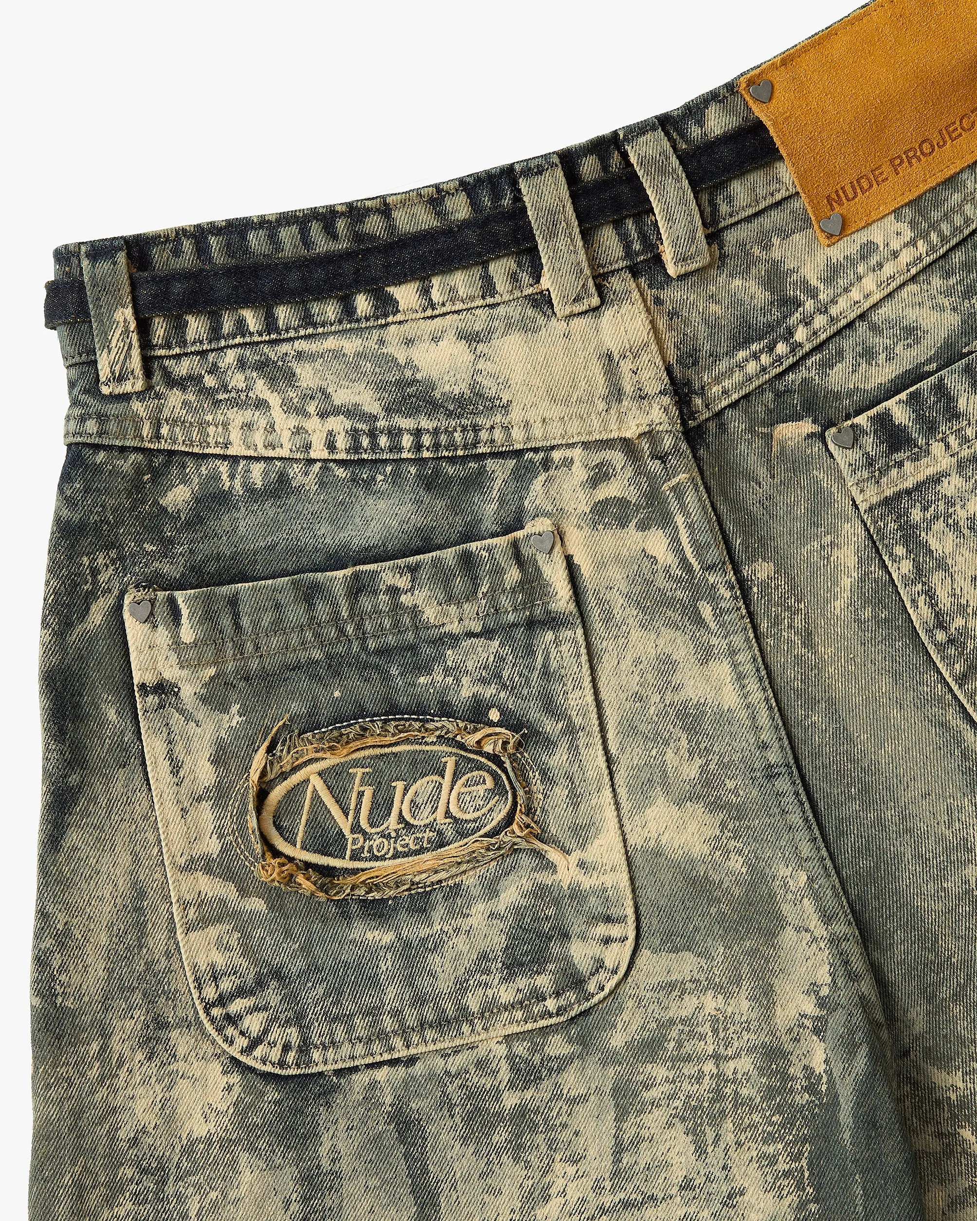 Old Baggy Denim Pants Painted