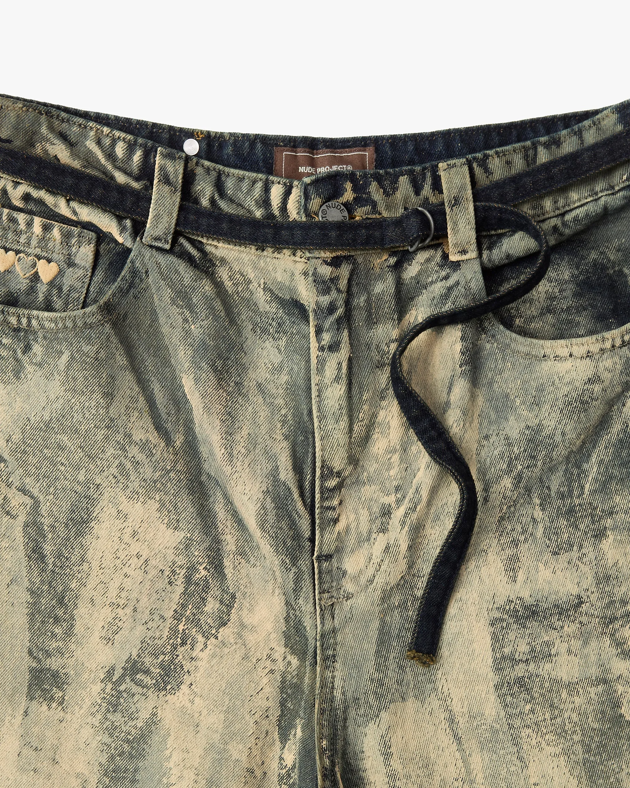 Old Baggy Denim Pants Painted