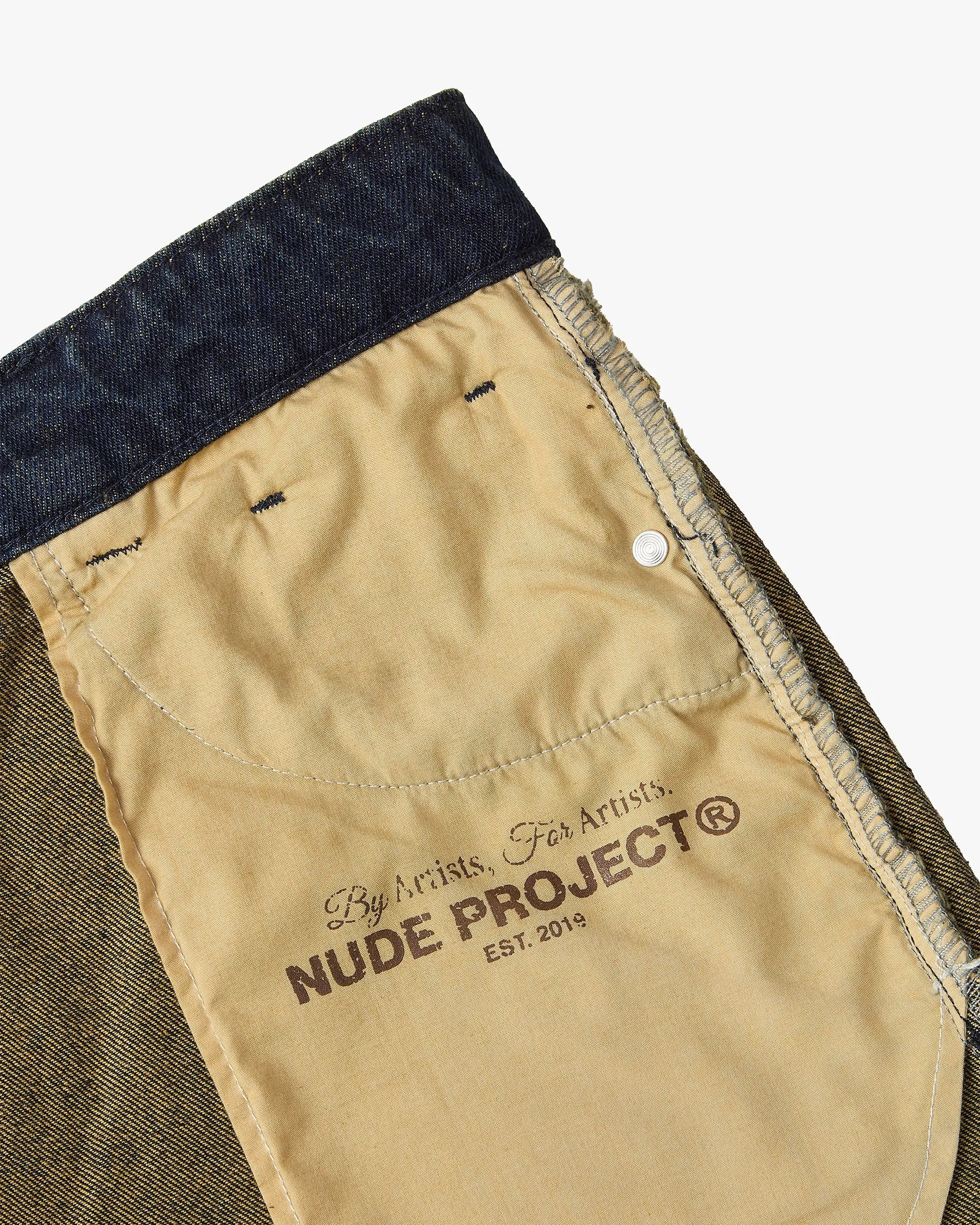 Old Baggy Denim Pants Painted