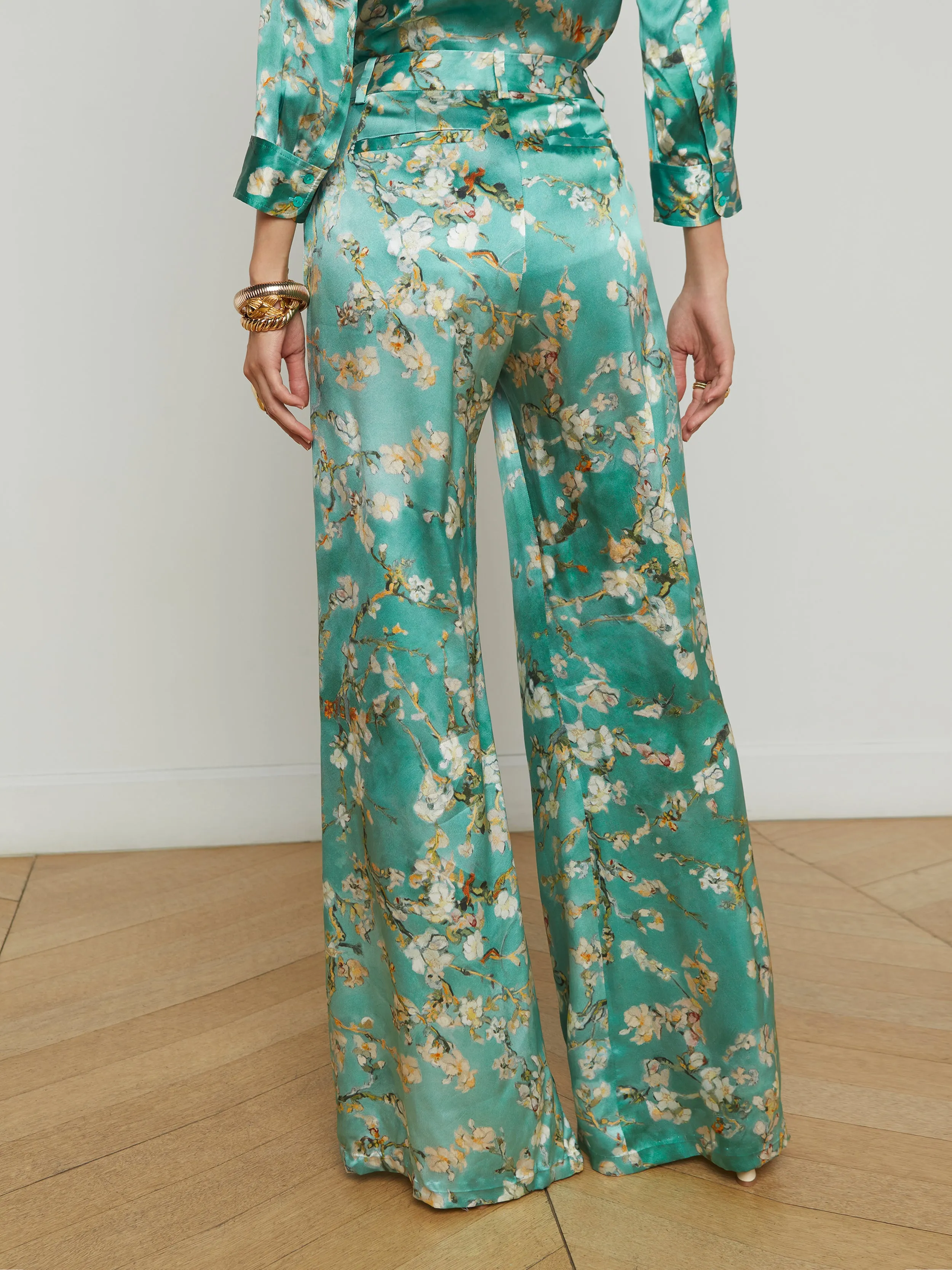 Pilar Silk Wide-Leg Pant