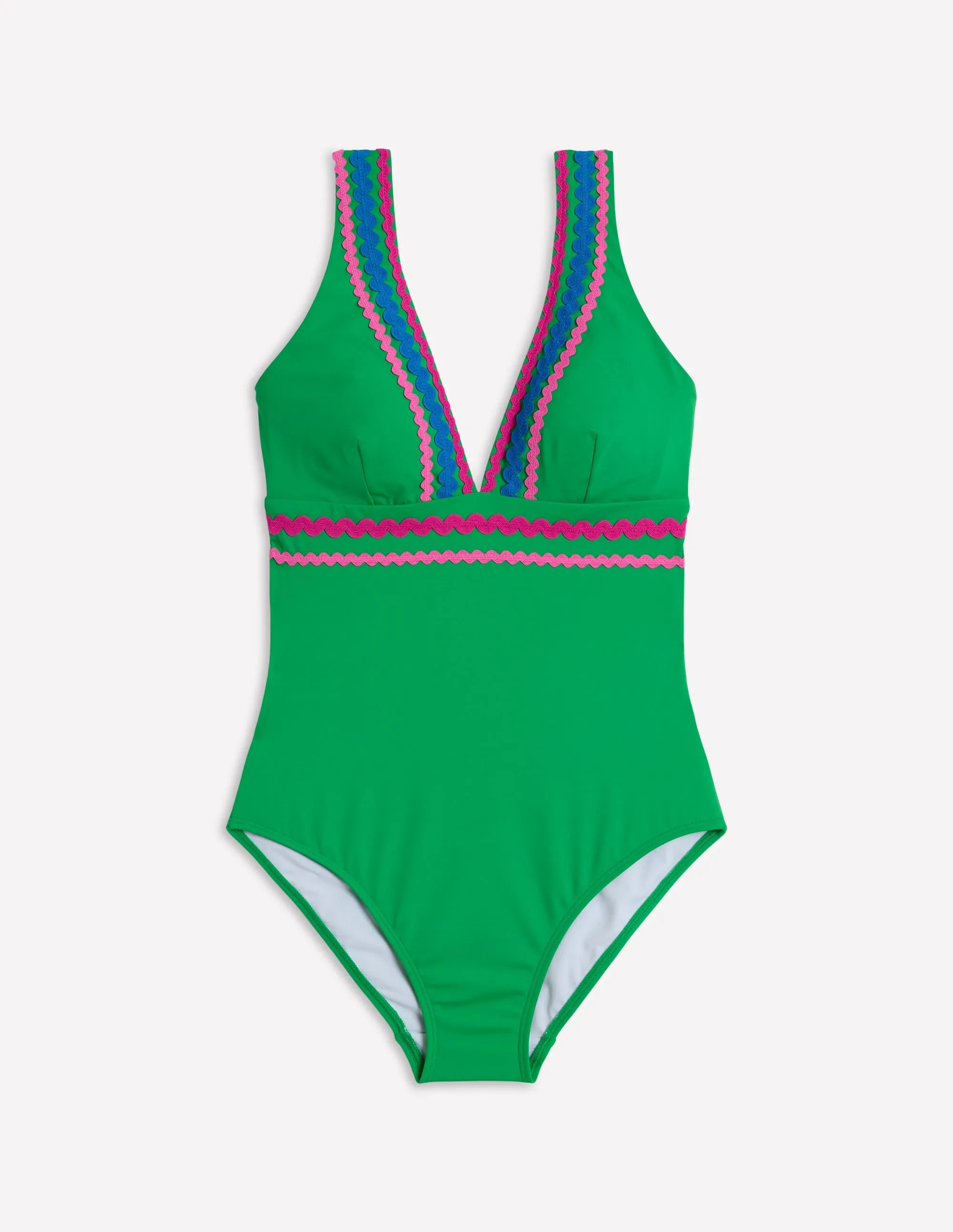 Porto V-Neck Swimsuit-Bright Green Rik Rak