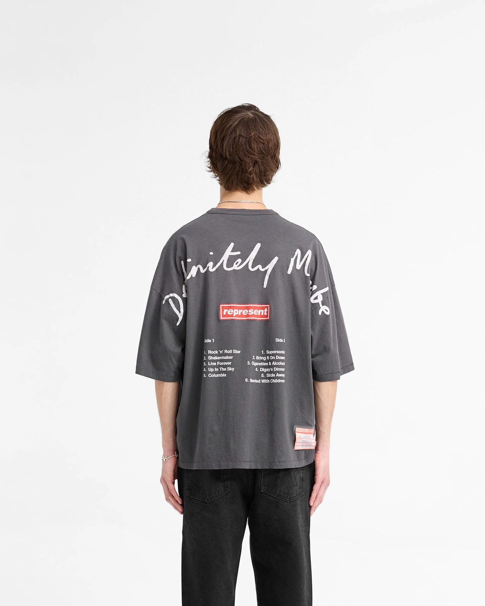 Represent X Oasis Definitely Maybe T-Shirt - Washed Black