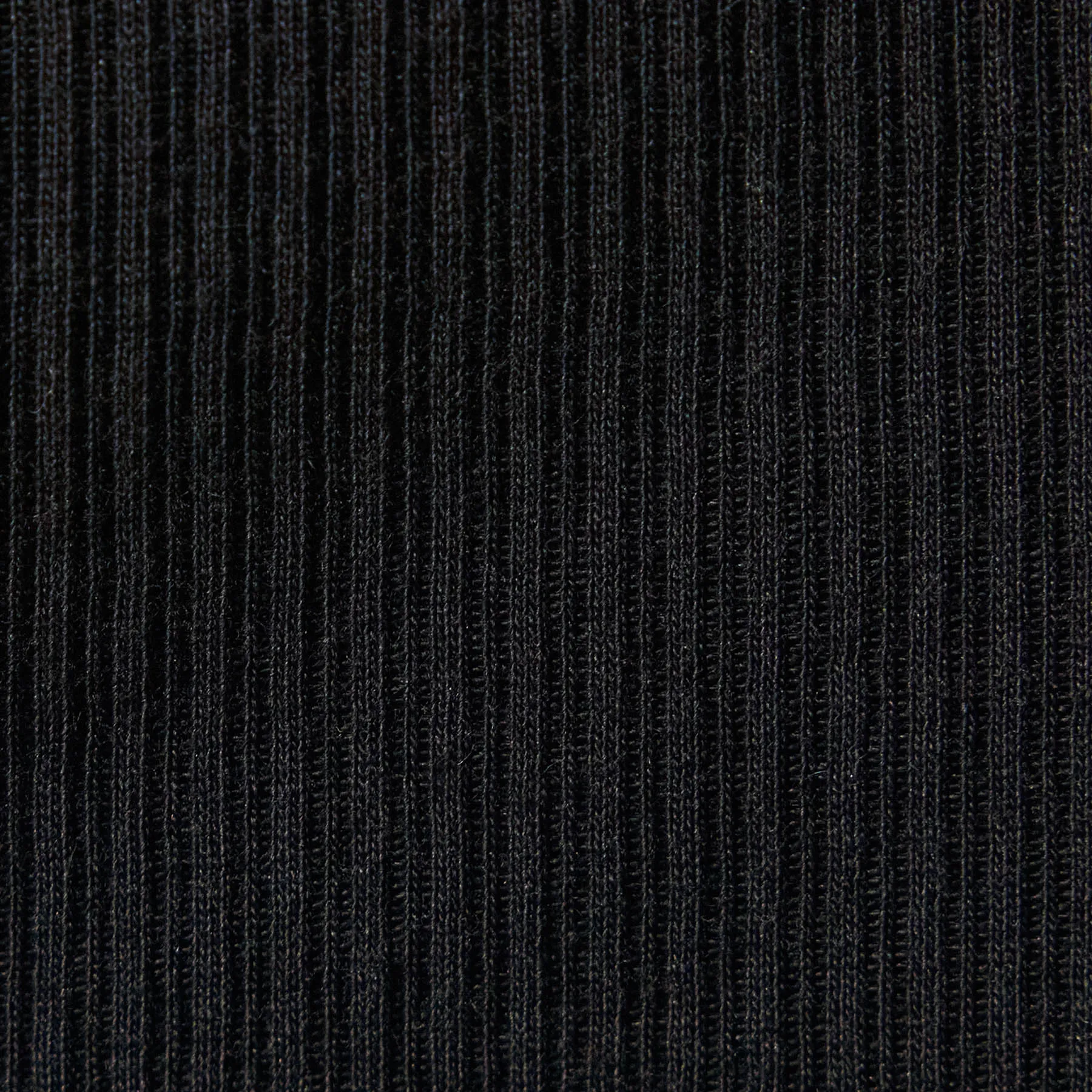 Ribbed High Neck Cami - Black