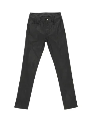 Rick Owens Low Rise Leather Jeans