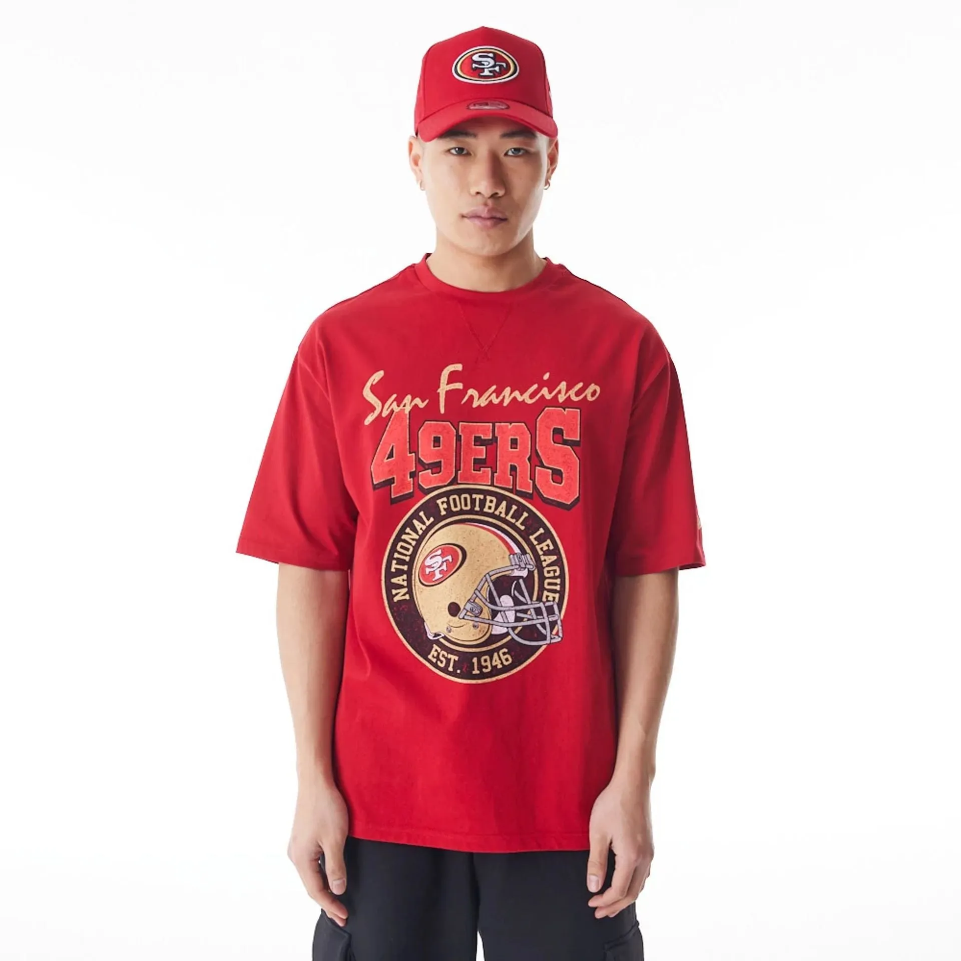 San Francisco 49ers NFL Helmet Red T-Shirt