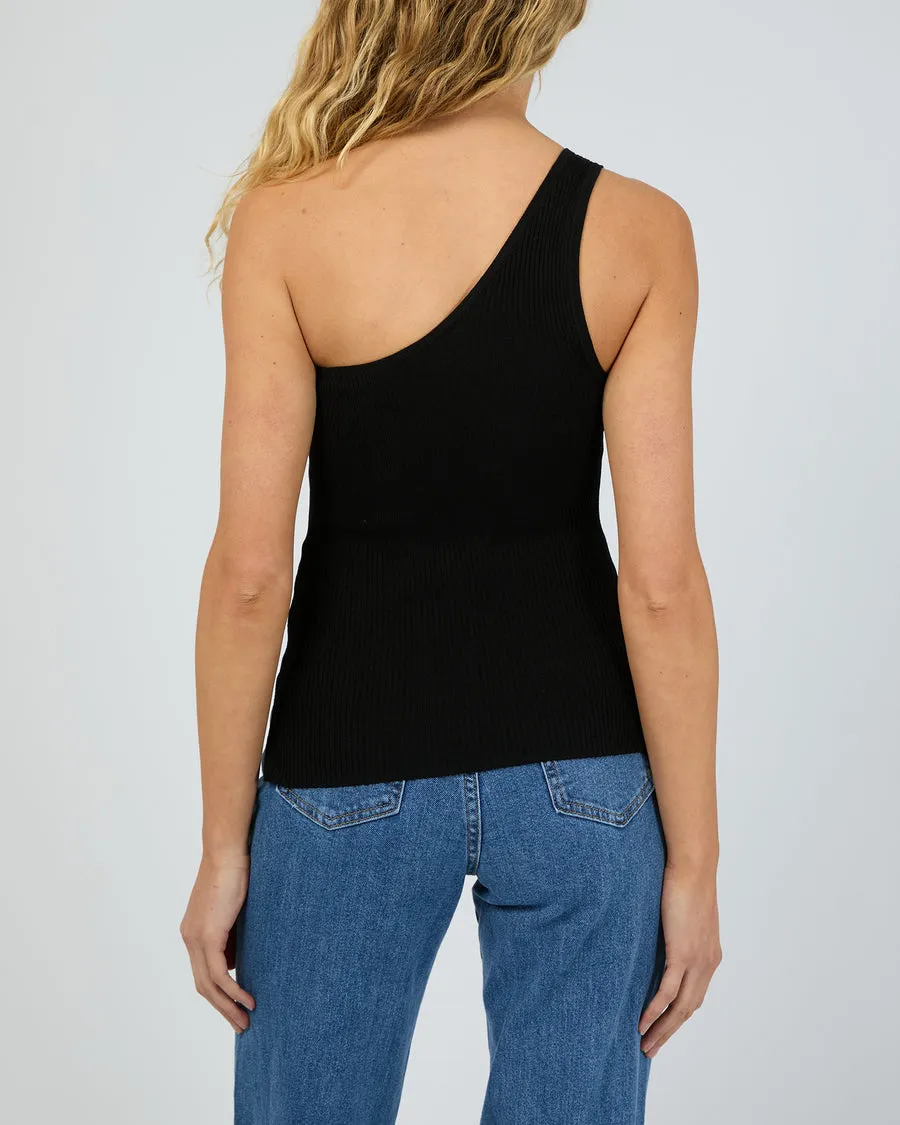 Silent Theory Dustin One Shoulder Top Black