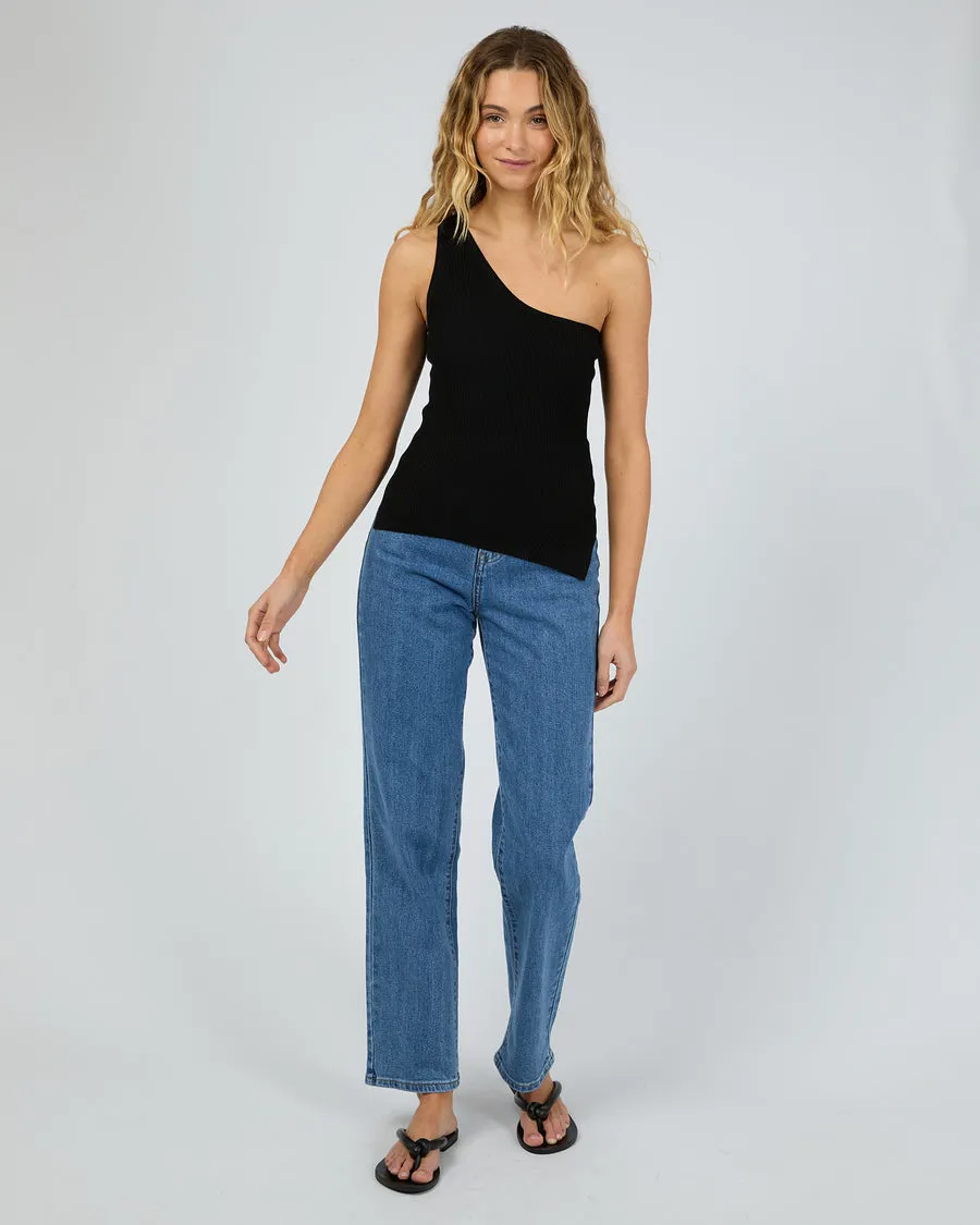 Silent Theory Dustin One Shoulder Top Black