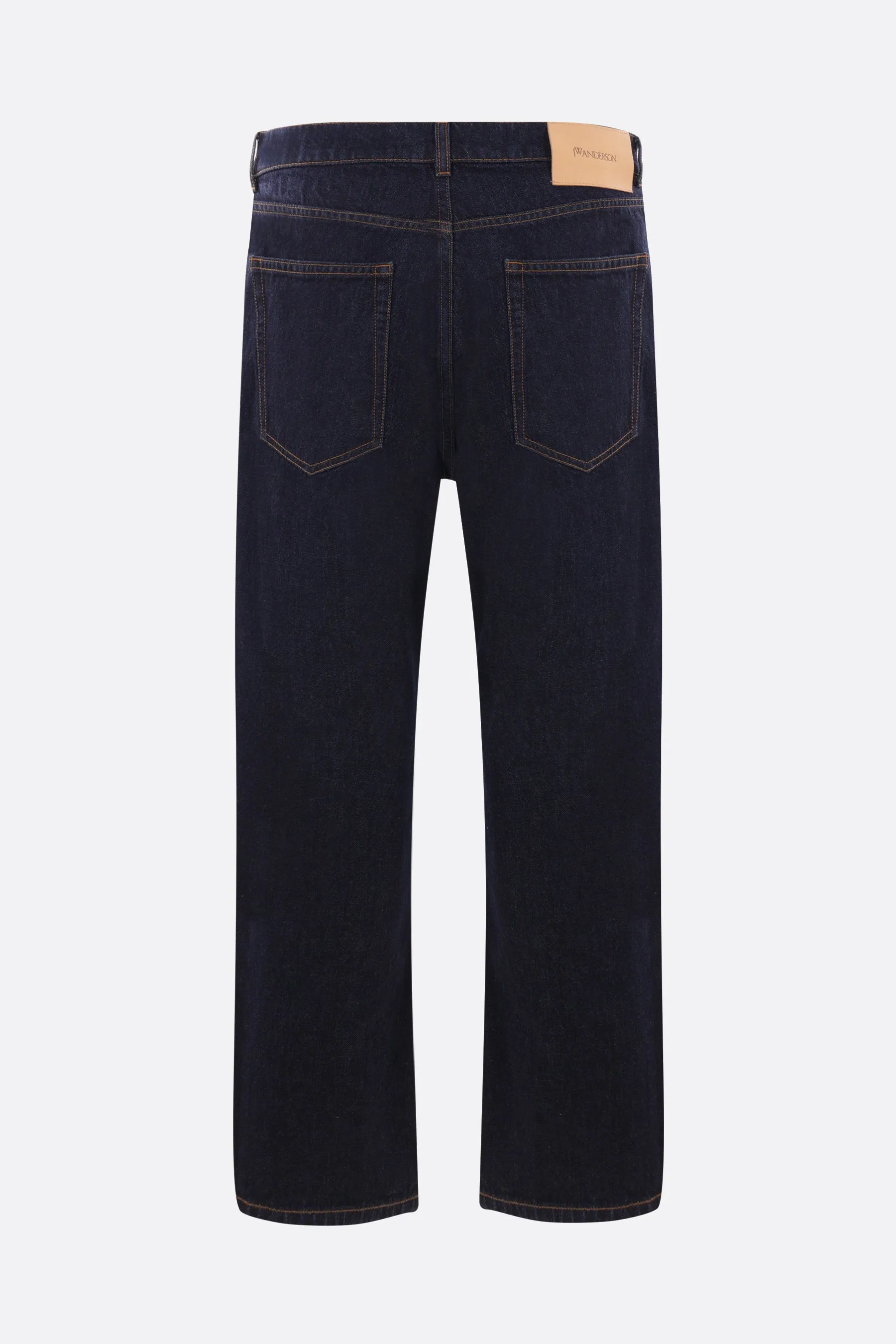 straight-leg denim jeans