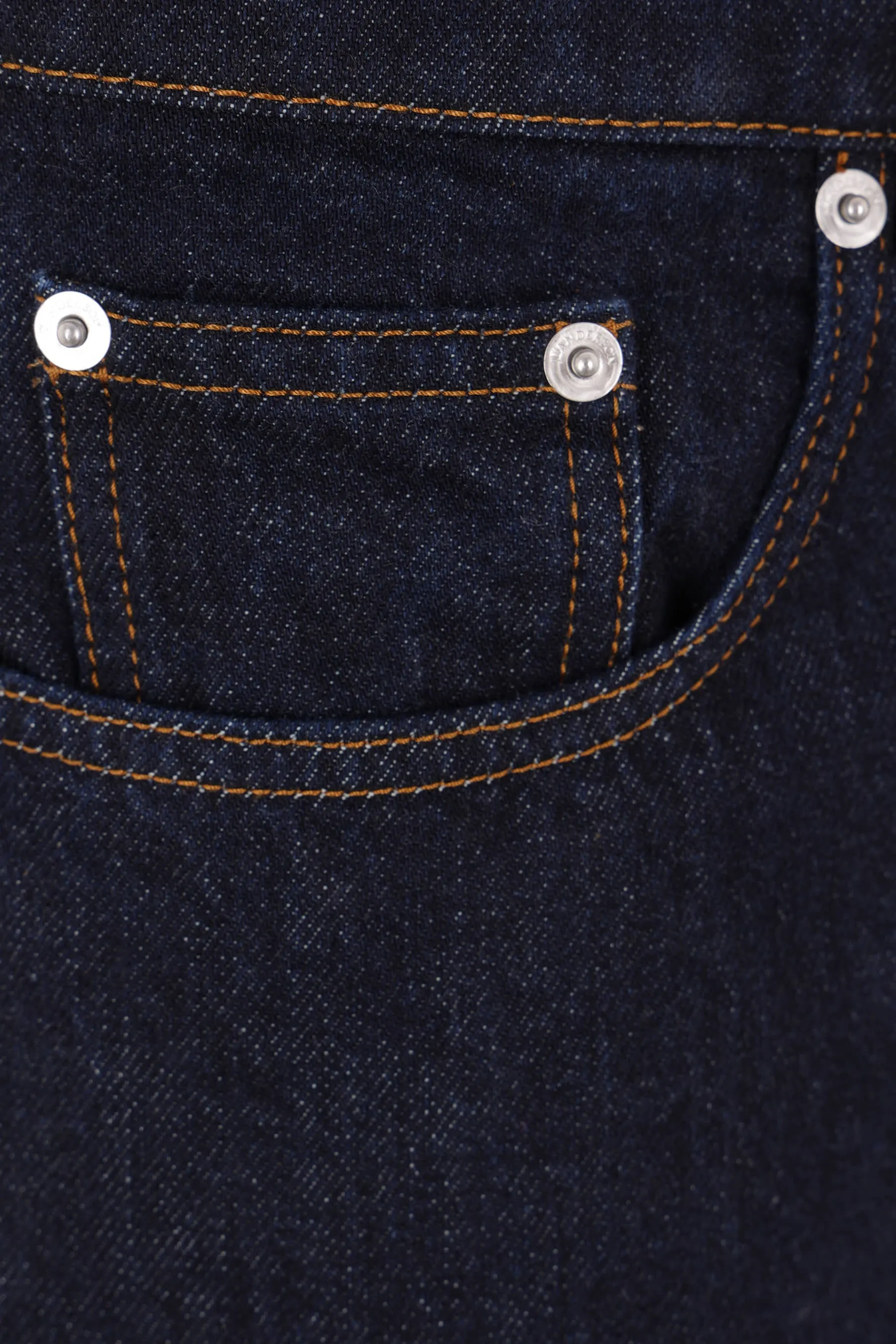 straight-leg denim jeans