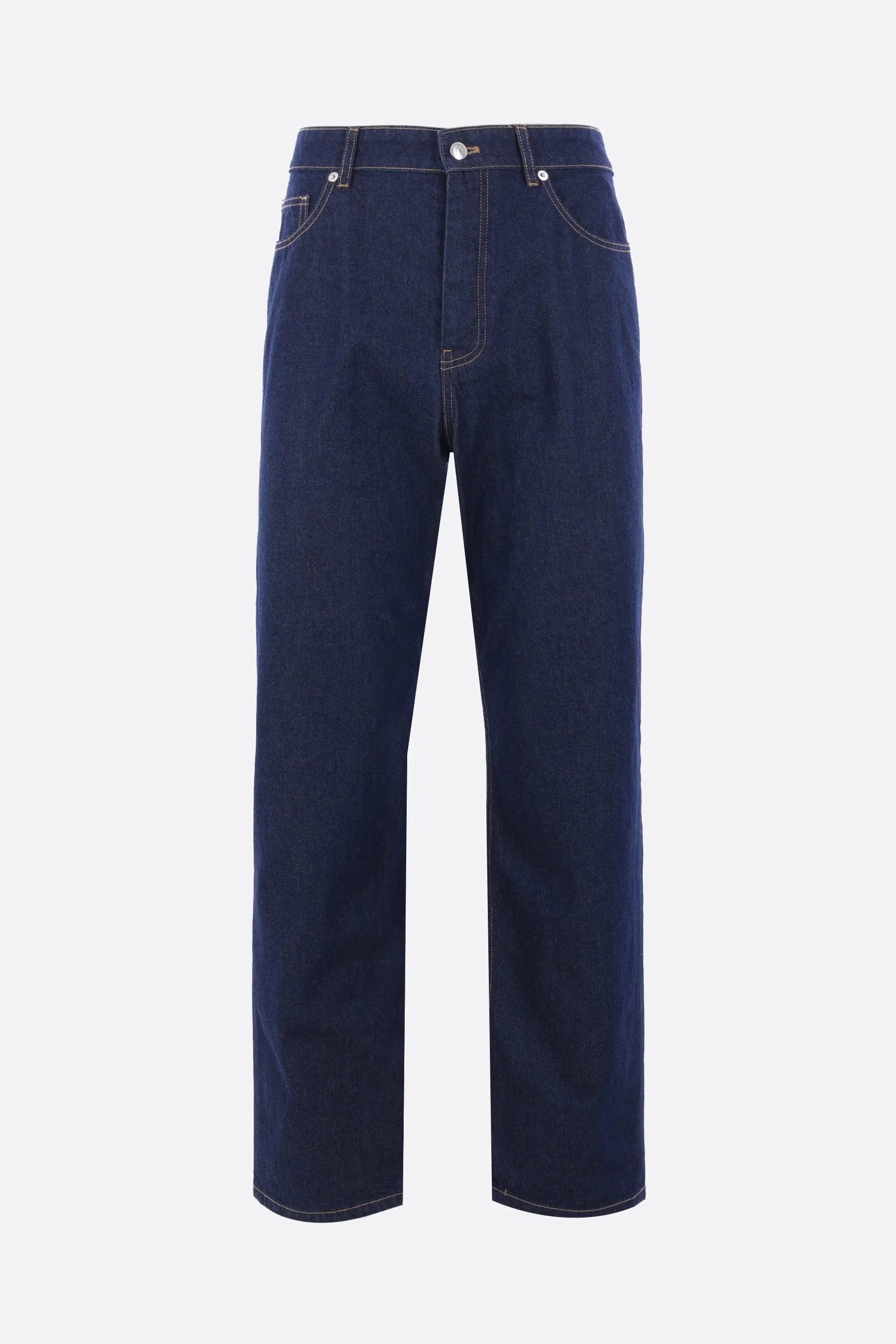 straight-leg jeans in denim