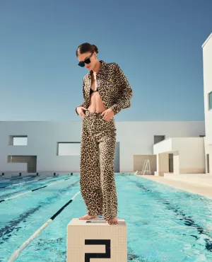 Suncoo Robin Beige Leopard Trousers