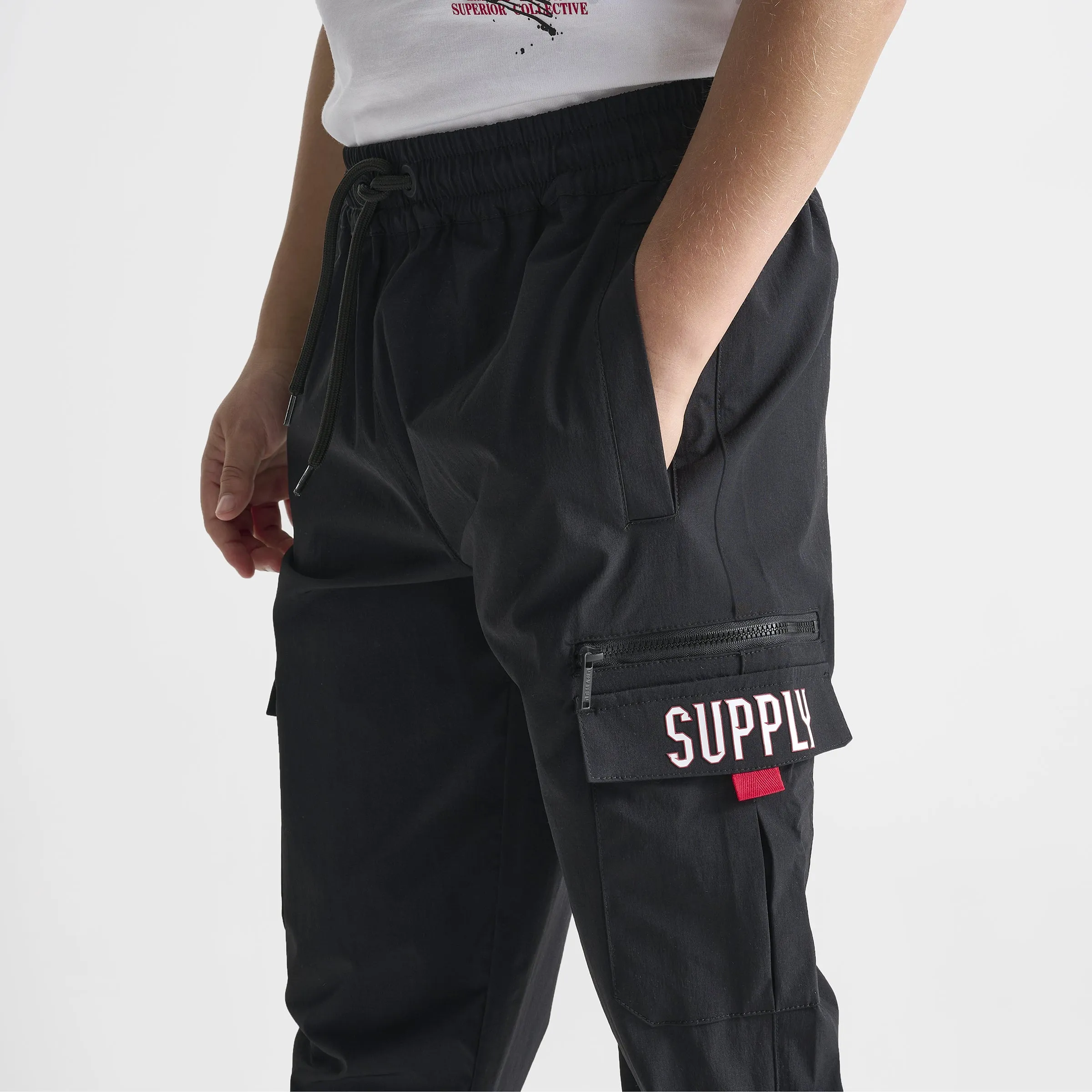 Supply & Demand Junior Boys' Split Woven Pants / Black