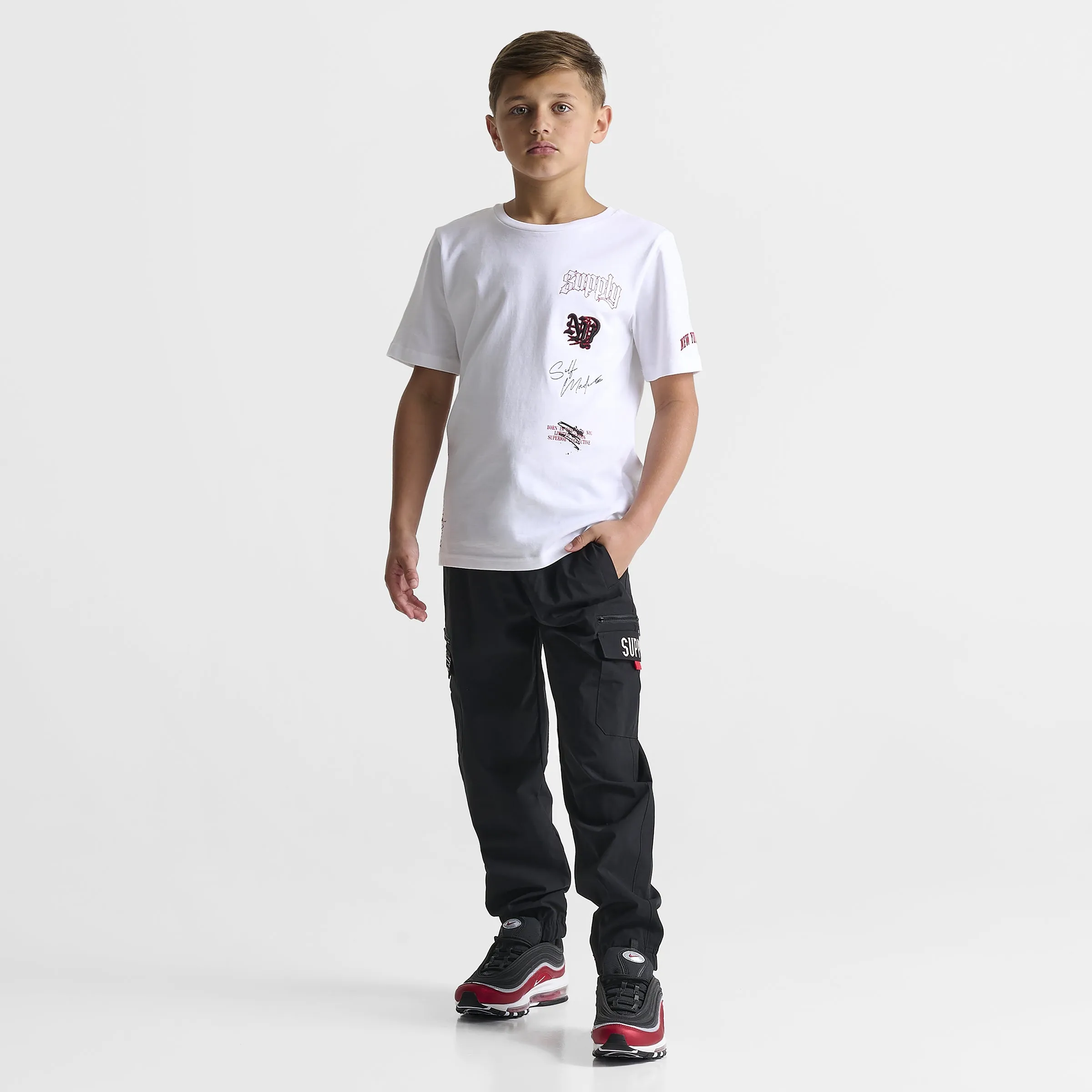 Supply & Demand Junior Boys' Split Woven Pants / Black