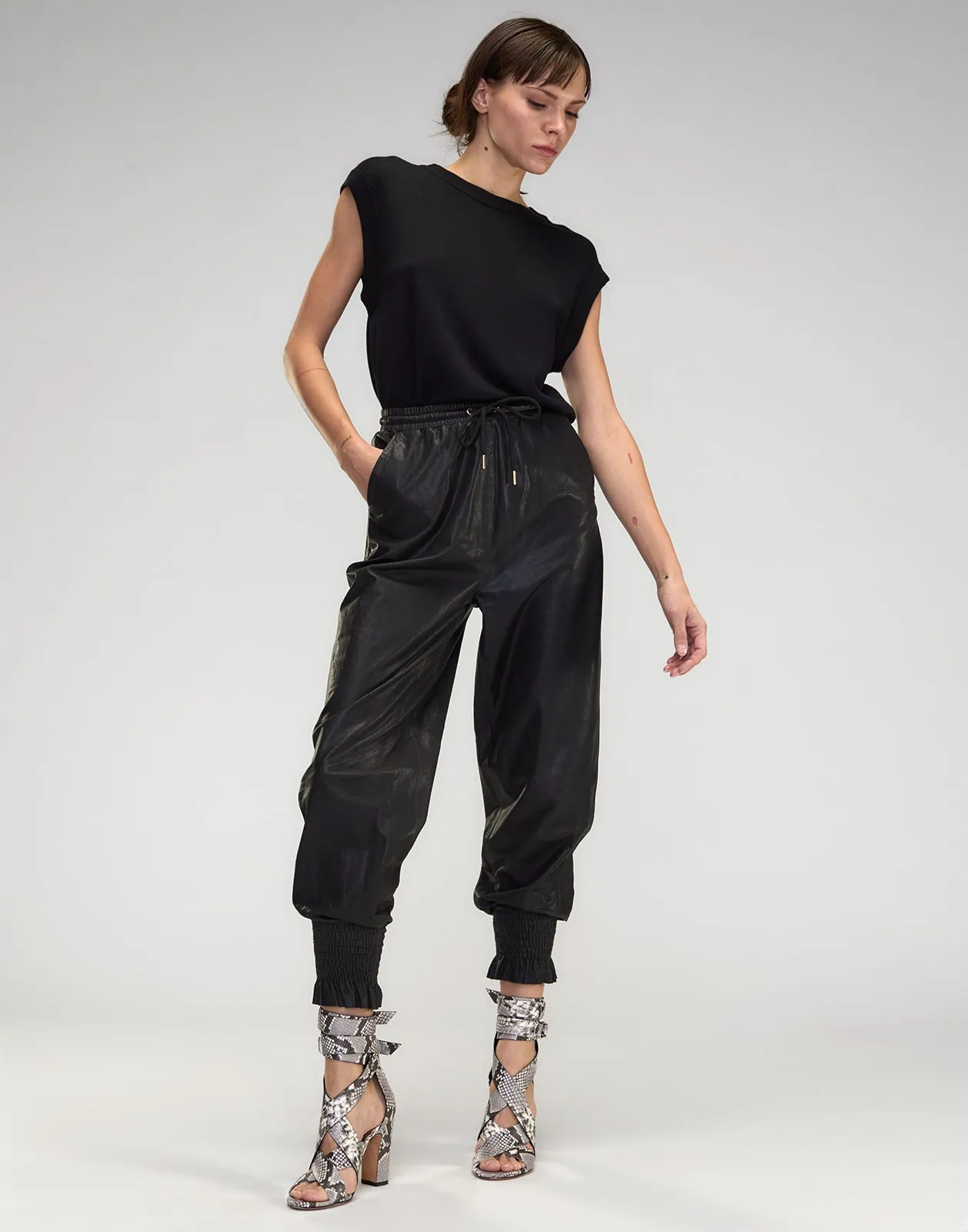 The London Leather Jogger