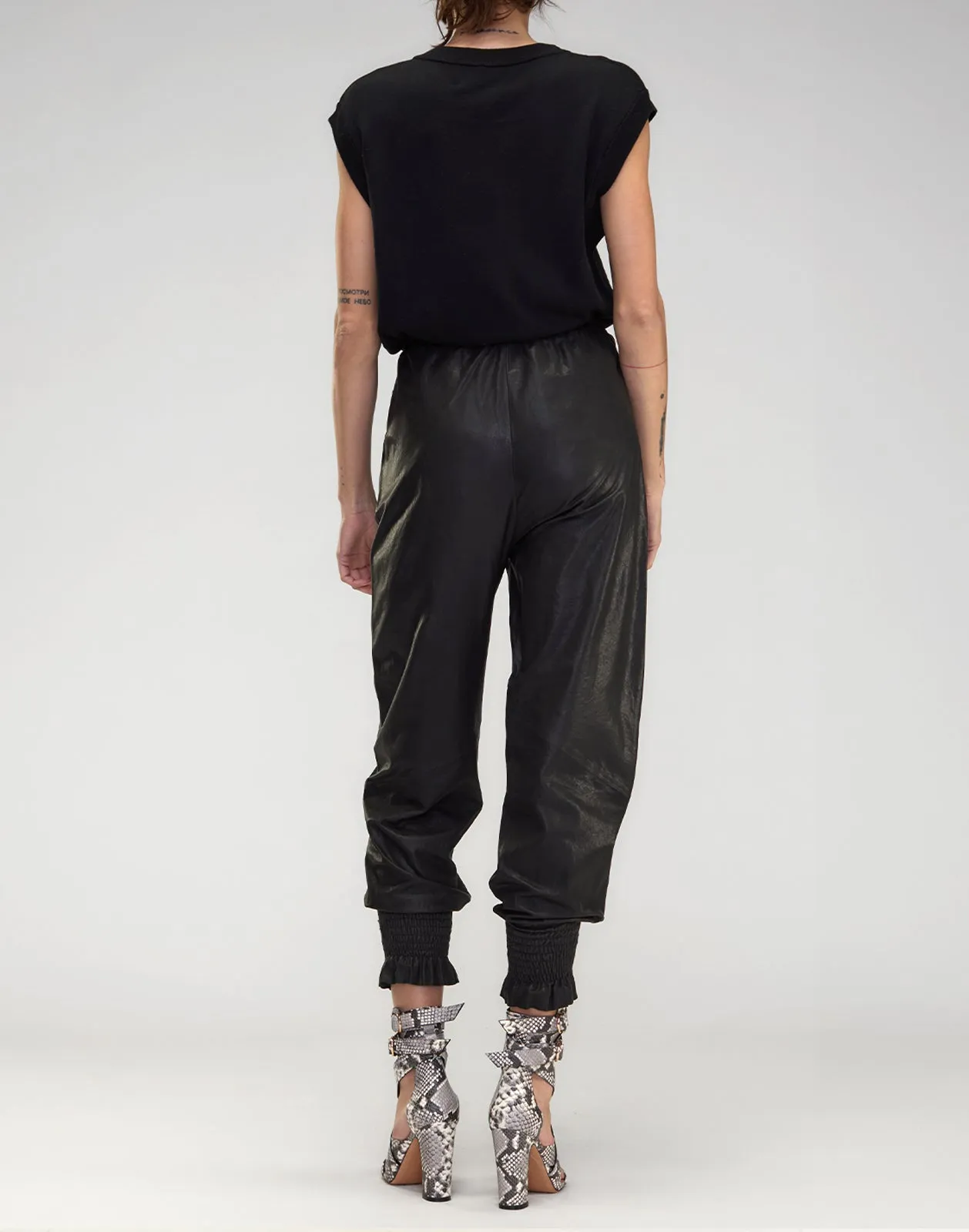 The London Leather Jogger