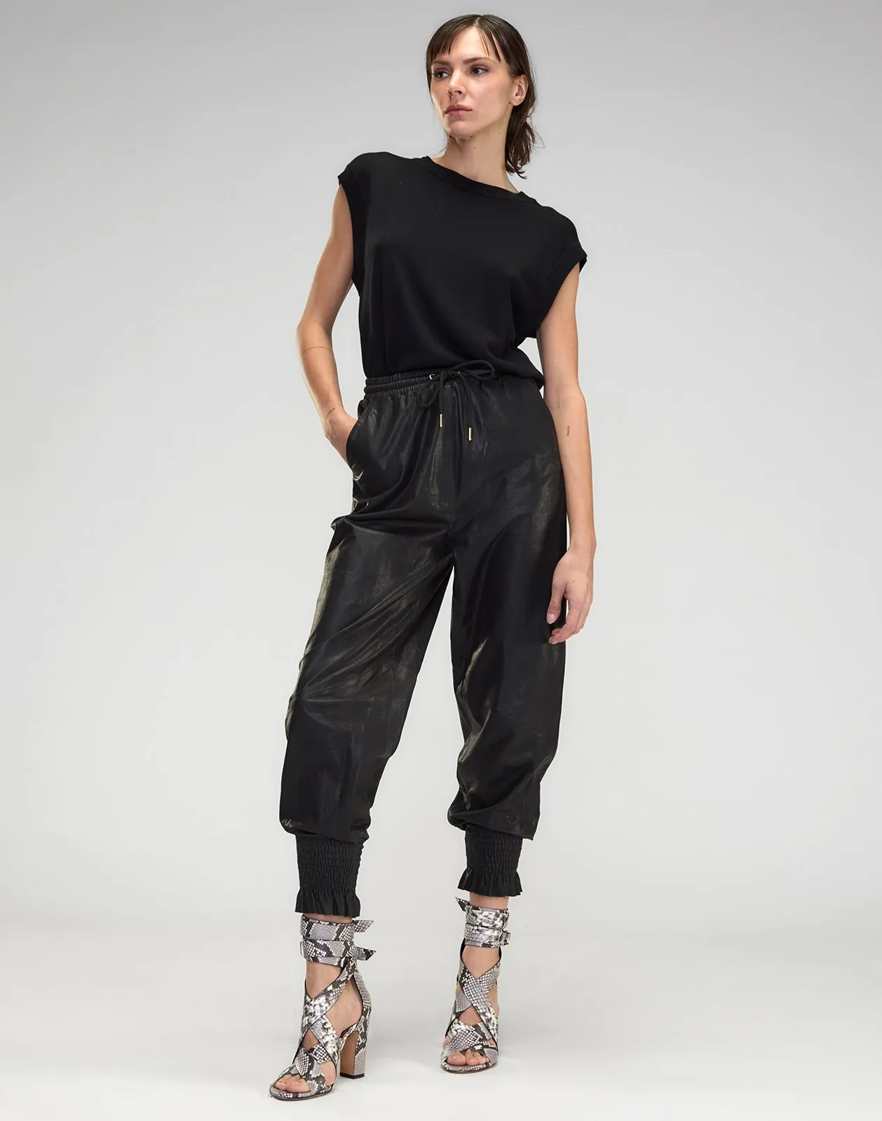 The London Leather Jogger