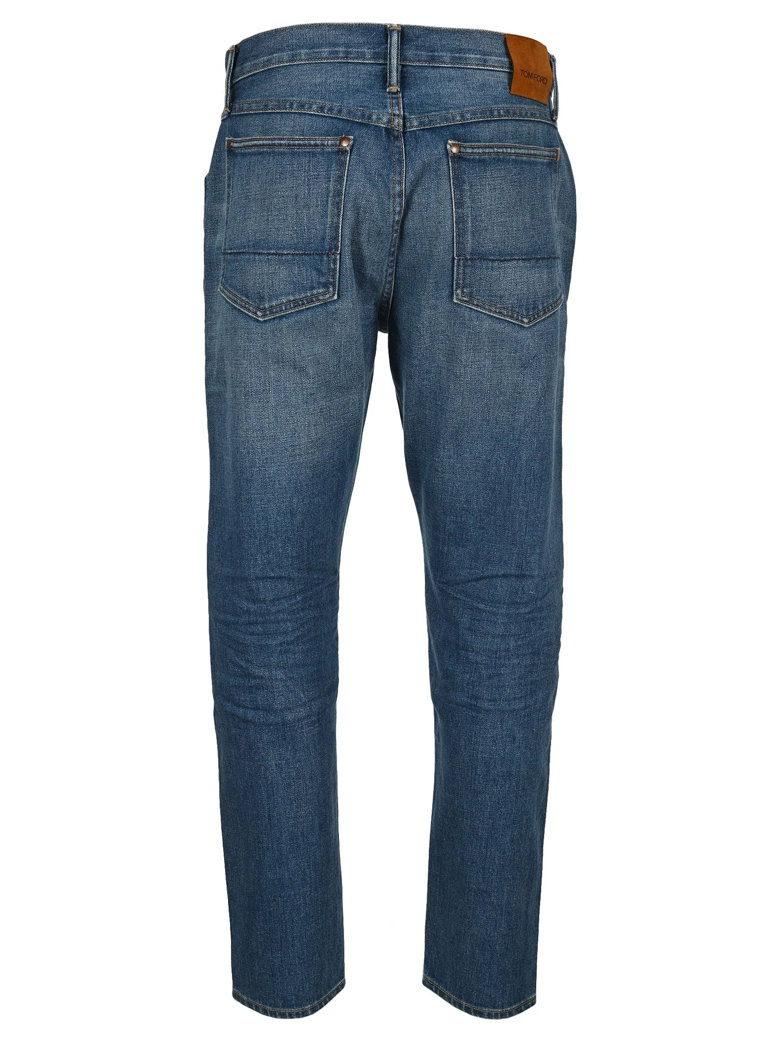 Tom Ford Mid Rise Logo Patch Jeans