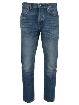 Tom Ford Mid Rise Logo Patch Jeans