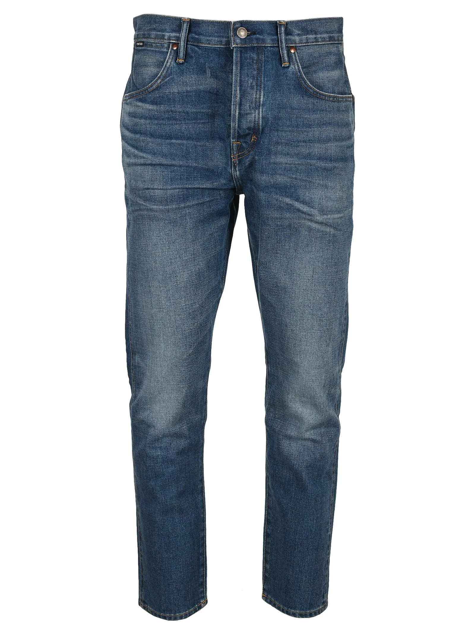 Tom Ford Mid Rise Logo Patch Jeans