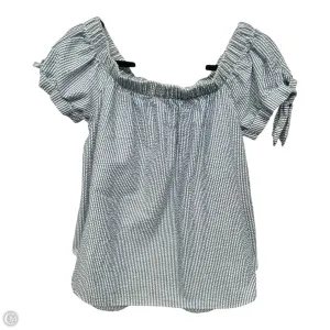 Top Short Sleeve By Moa Moa In Striped Pattern, Size: L