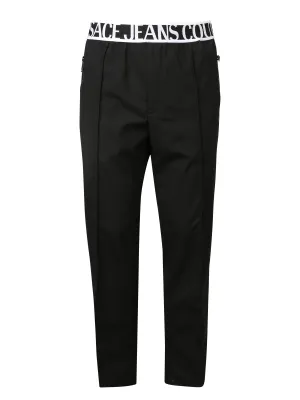 Versace Jeans Couture Logo Printed Straight-Leg Pants