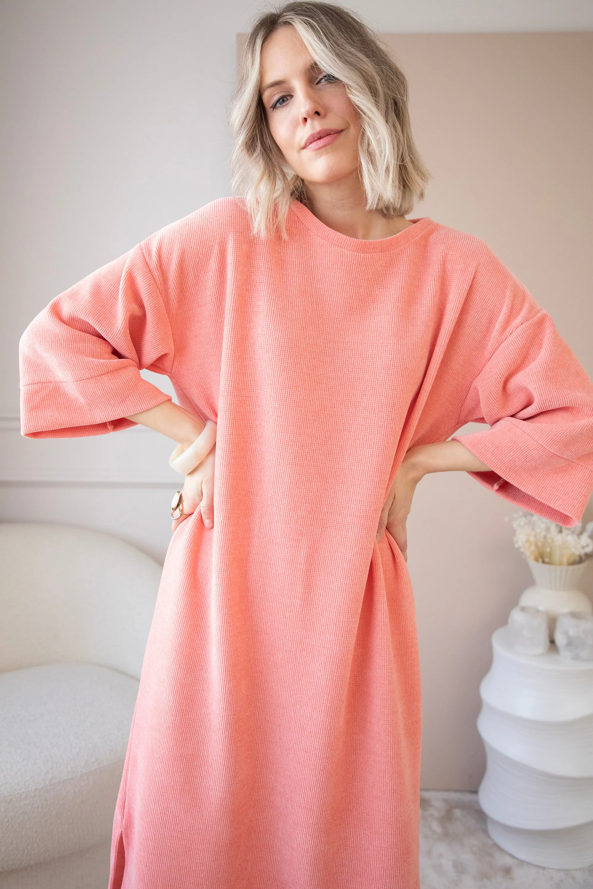 Viva Velvet Coral - Maxi Jurk
