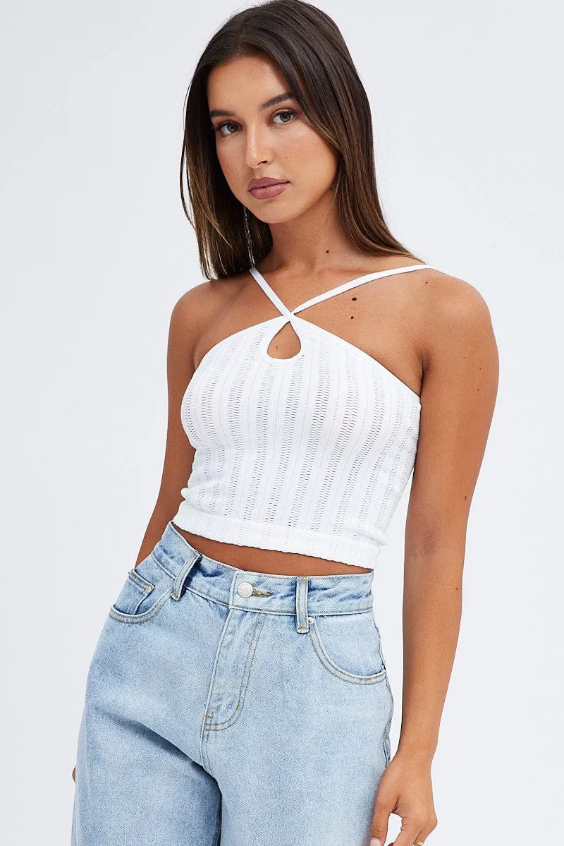 White Singlet Top Seamless